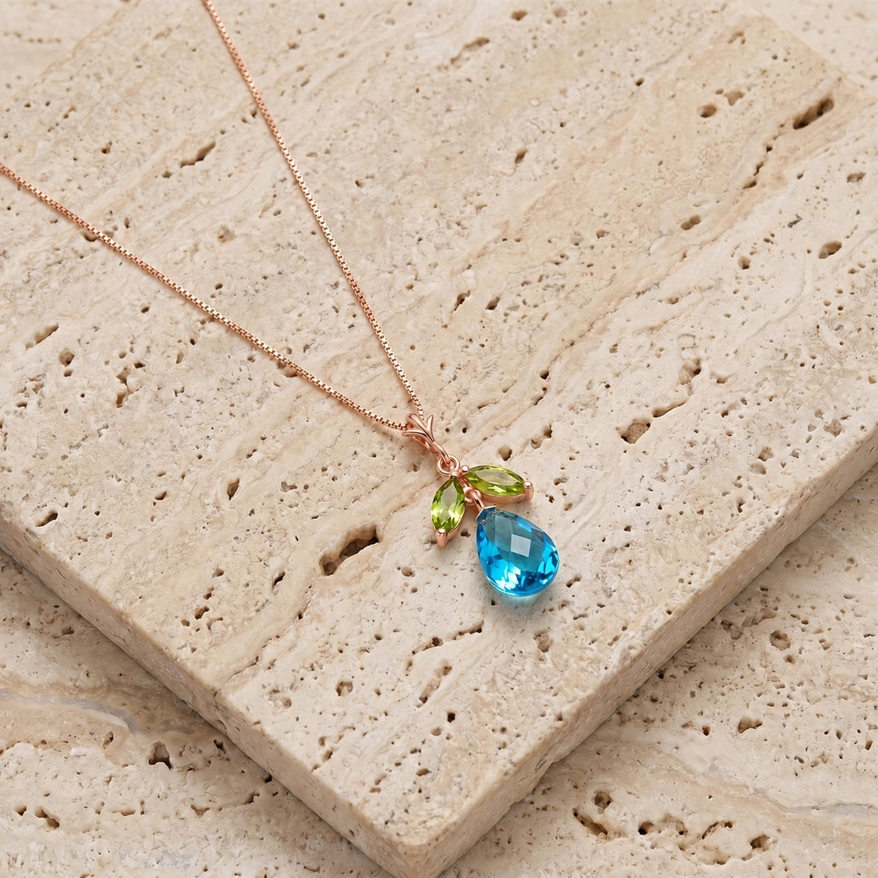 Rose Gold Atelier Necklace Pink Topaz 10K — Marilena