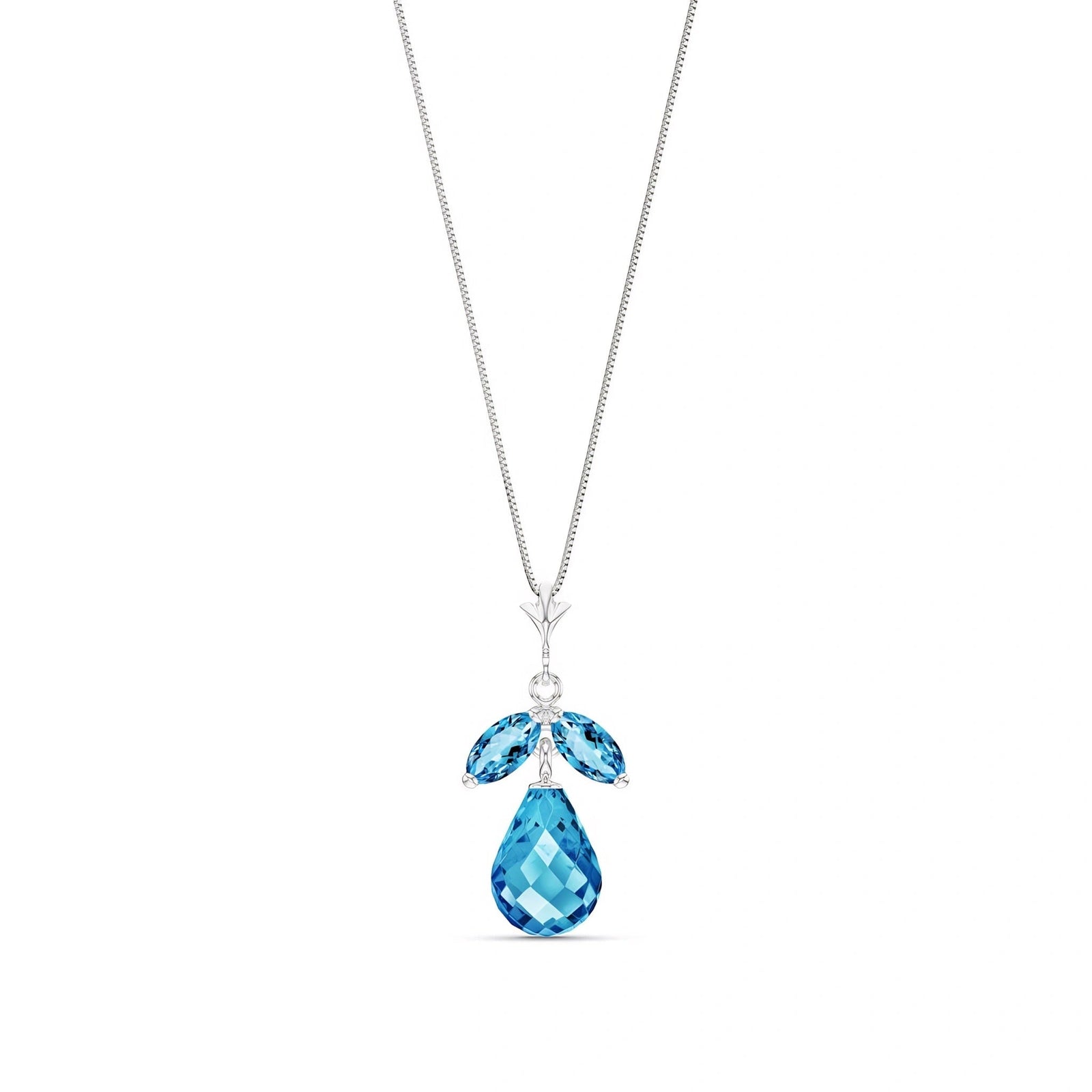 White Gold Atelier Necklace Pink Topaz 10K — Marilena