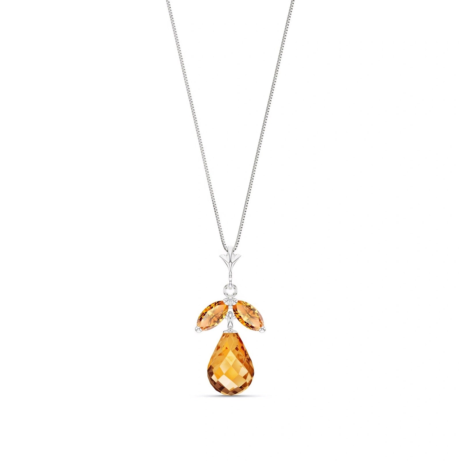 White Gold Atelier Necklace Pink Topaz 10K — Marilena