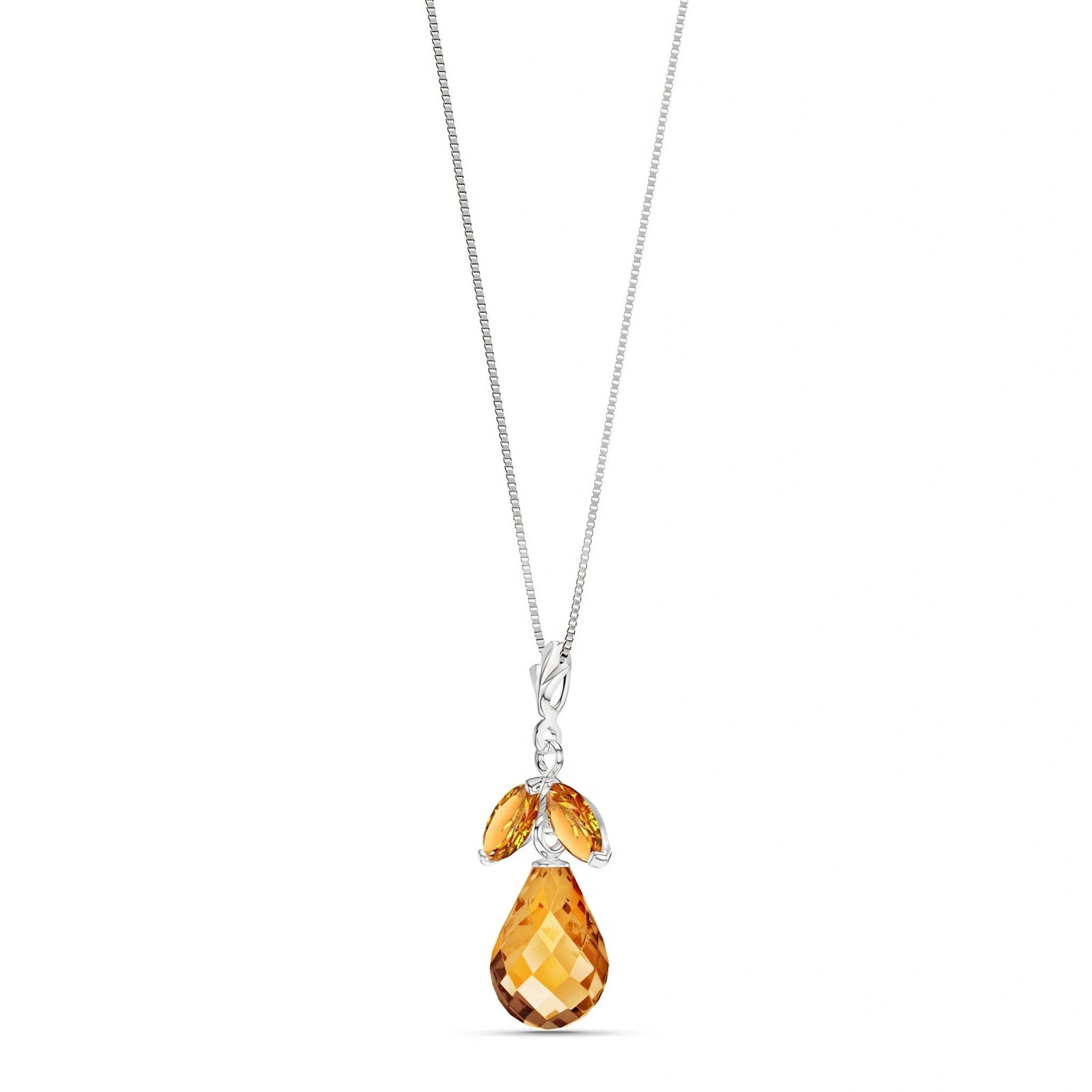 White Gold Atelier Necklace Pink Topaz 10K — Marilena