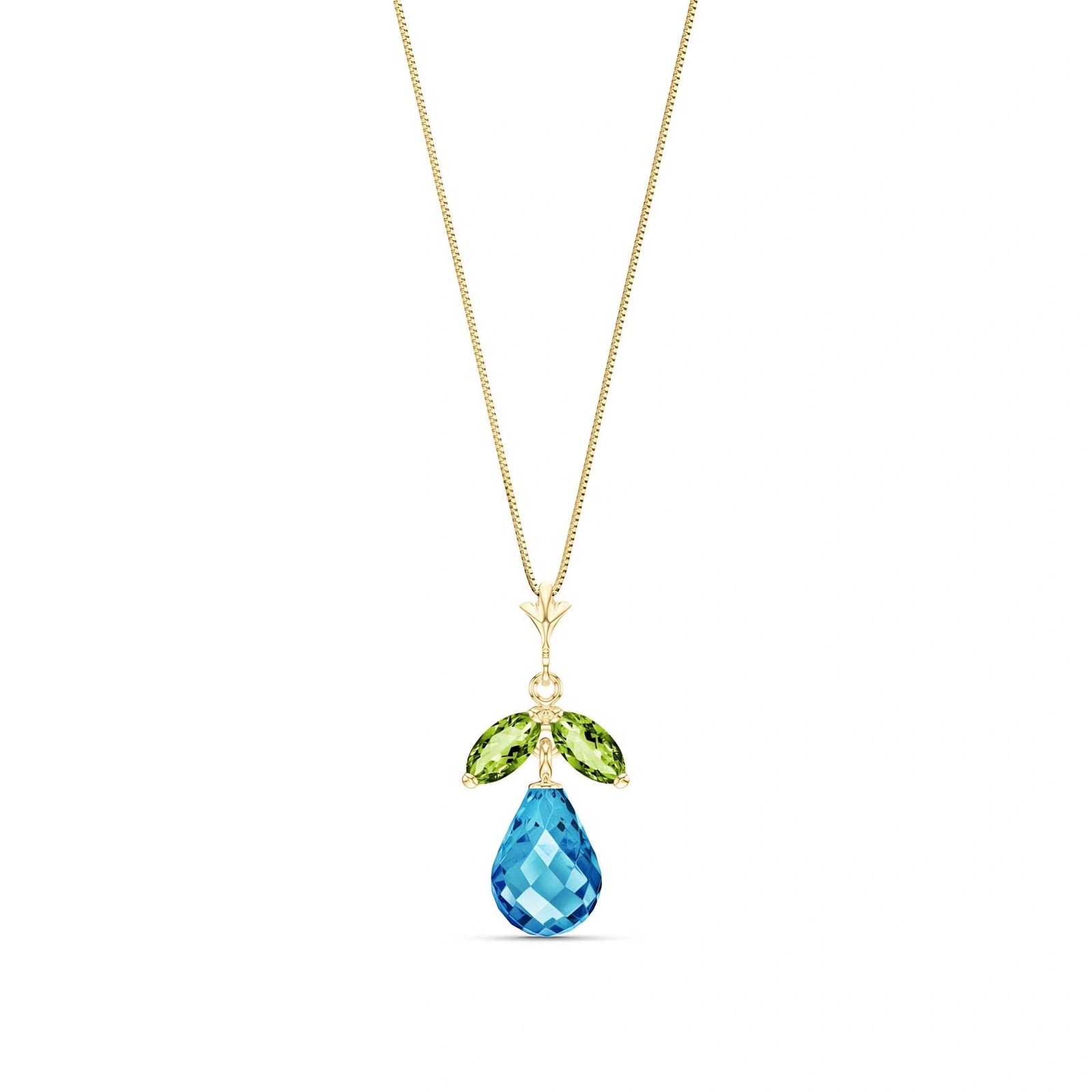 Yellow Gold Atelier Necklace Pink Topaz 10K — Marilena