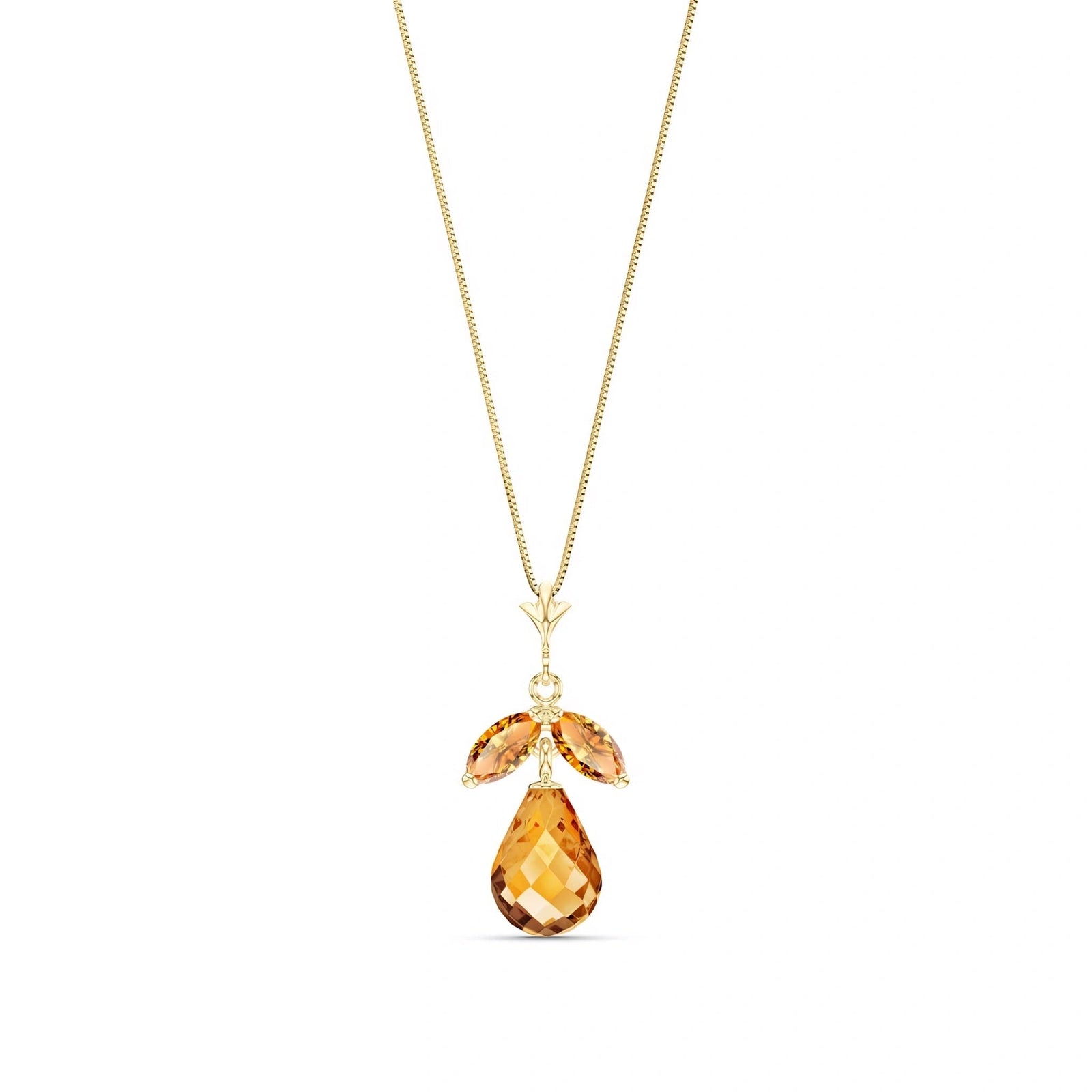 Yellow Gold Atelier Necklace Pink Topaz 10K — Marilena