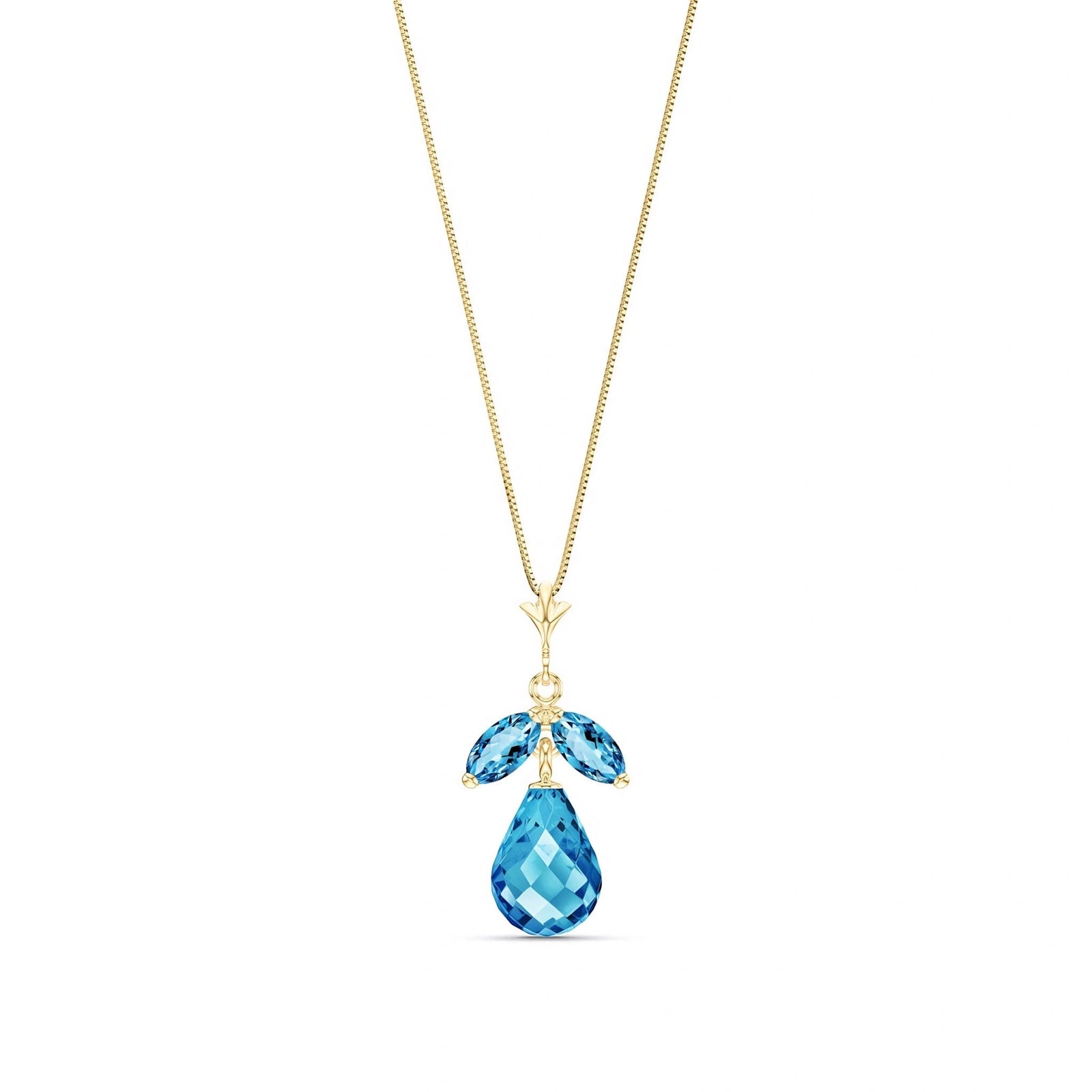 Yellow Gold Atelier Necklace Pink Topaz 10K — Marilena