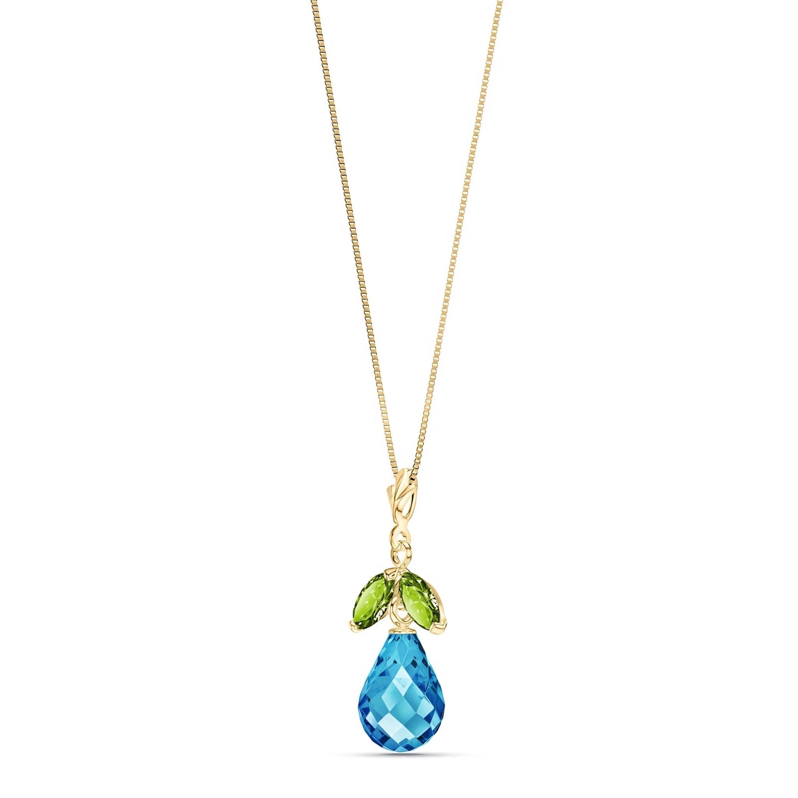 Yellow Gold Atelier Necklace Pink Topaz 10K — Marilena