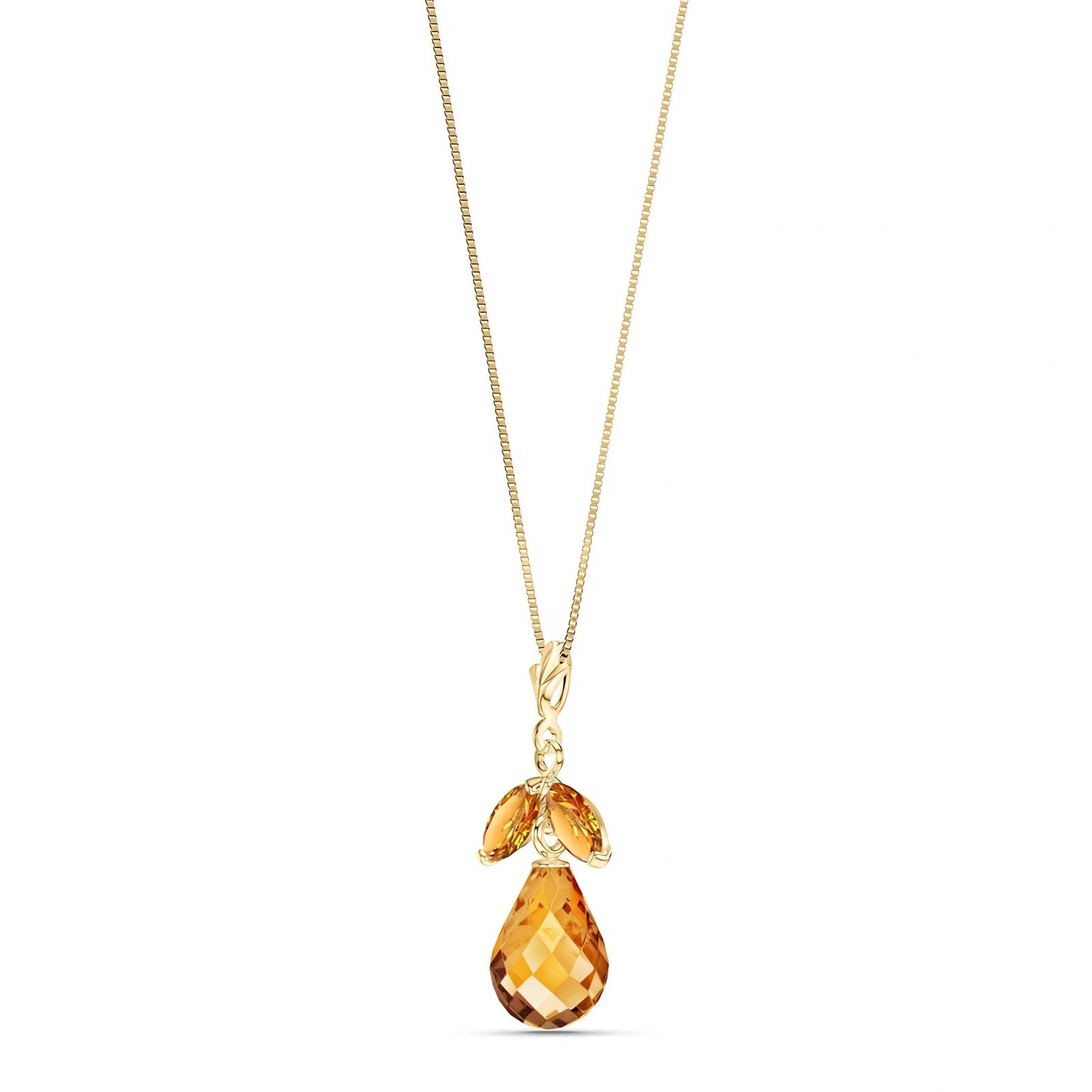 Yellow Gold Atelier Necklace Pink Topaz 10K — Marilena