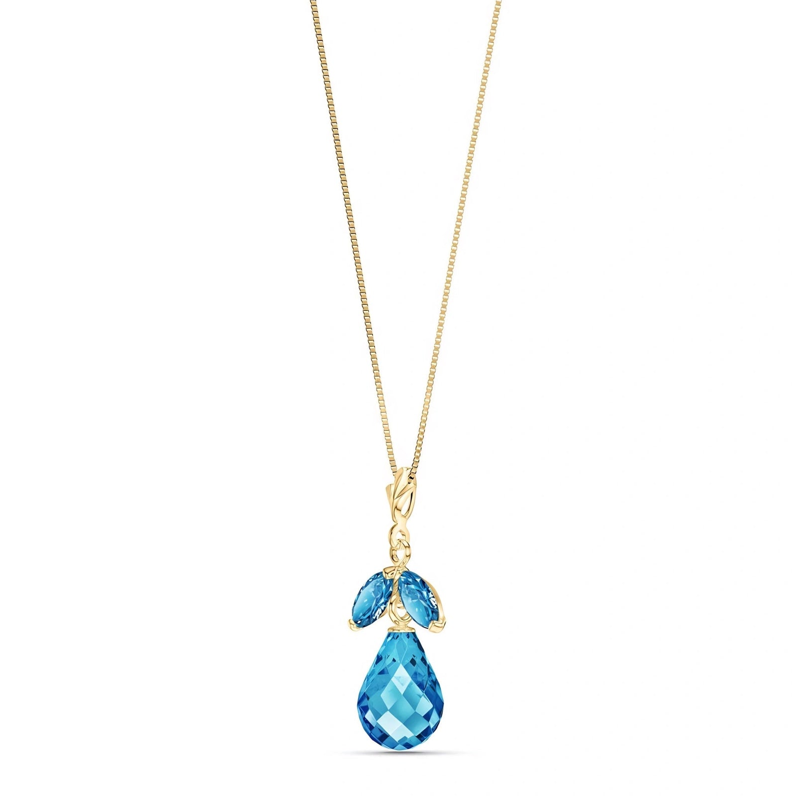 Yellow Gold Atelier Necklace Pink Topaz 10K — Marilena