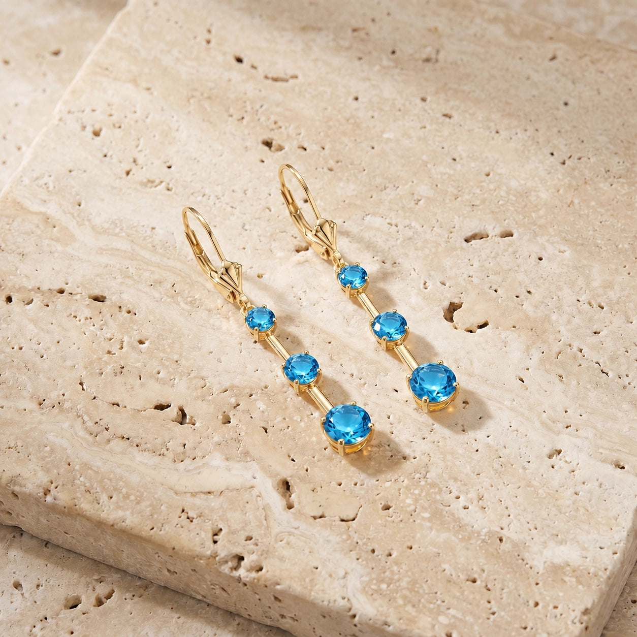 Yellow Gold Blue Topaz — Marinelli