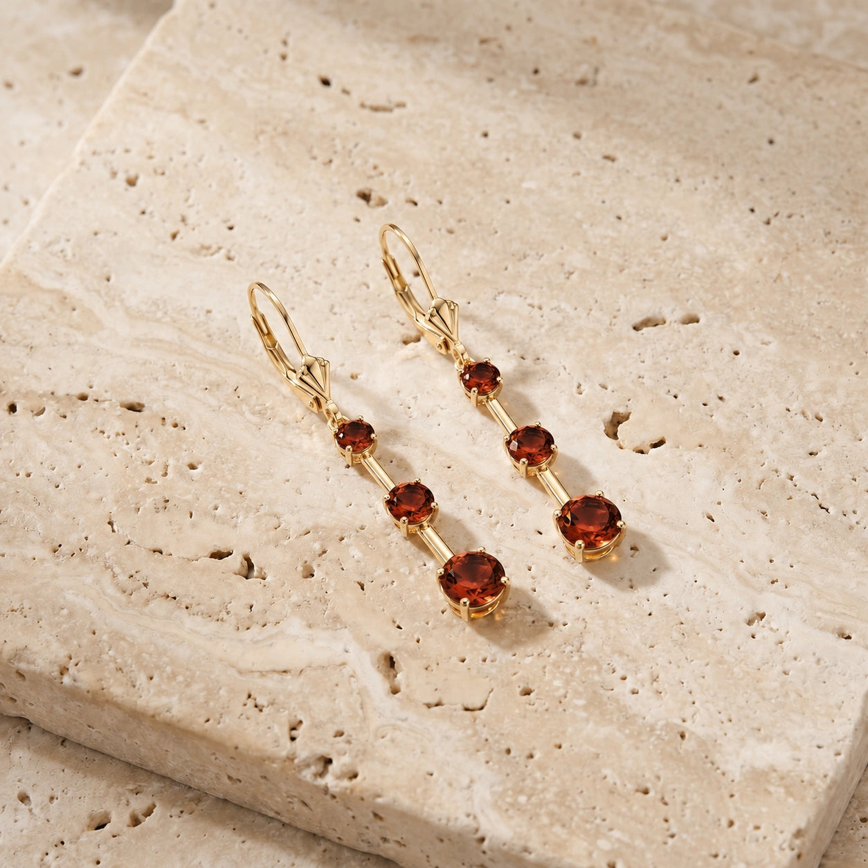 Yellow Gold Garnet — Marinelli