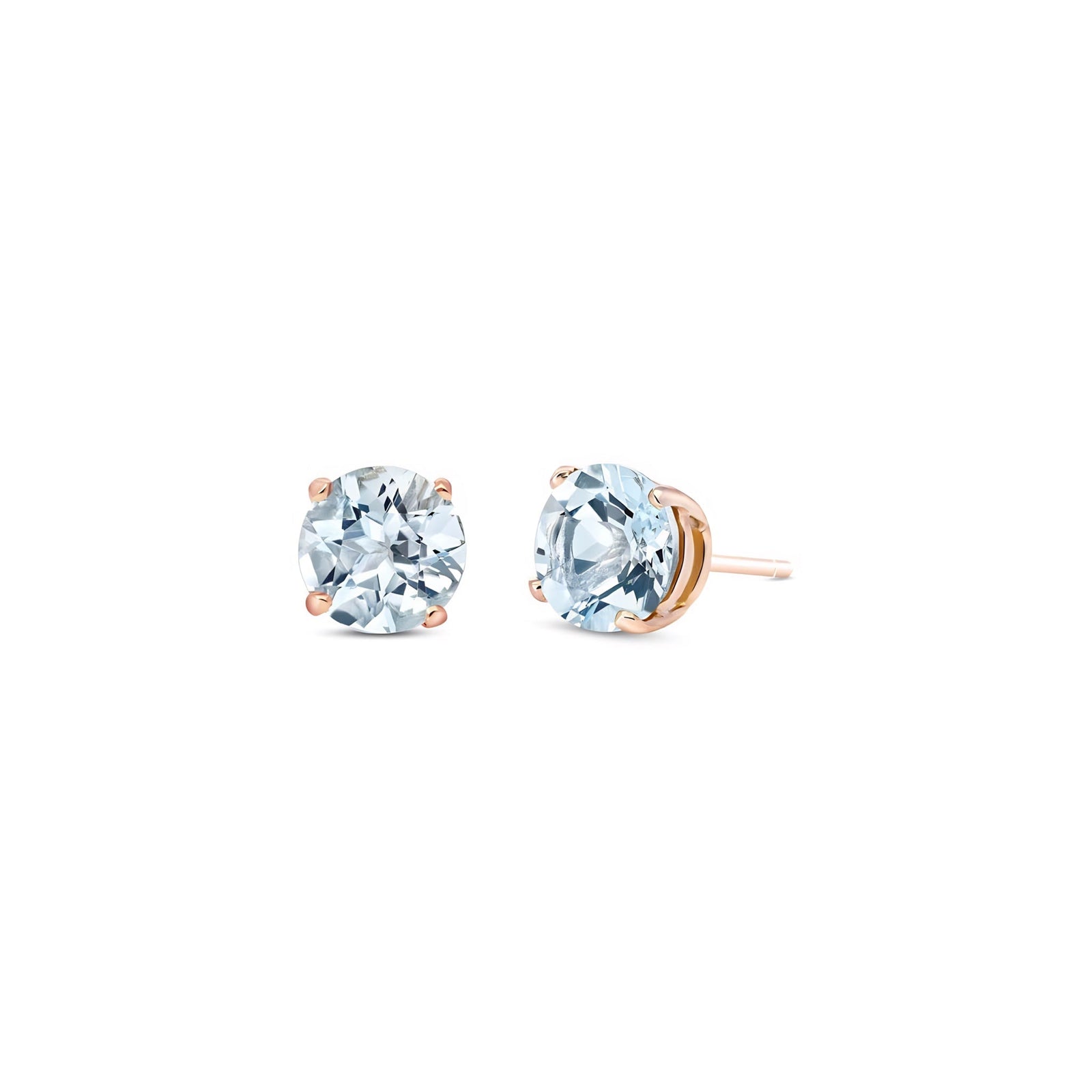 Rose Gold Halo Petal Earrings Amethyst 10K — Benedetta