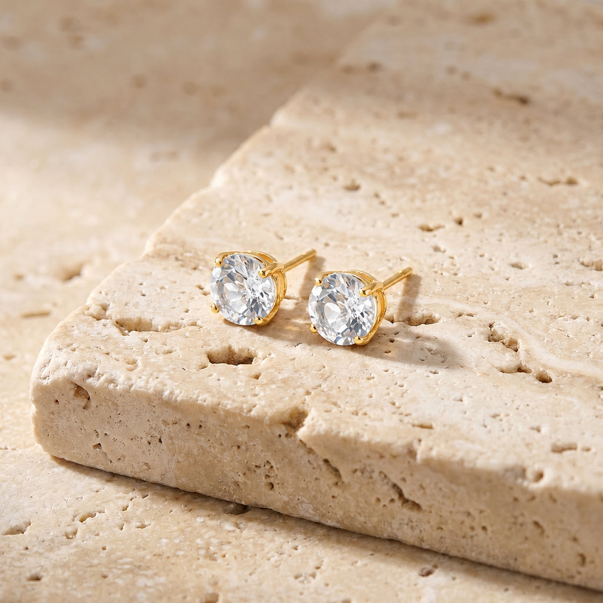 Yellow Gold Halo Petal Earrings Amethyst 10K — Benedetta
