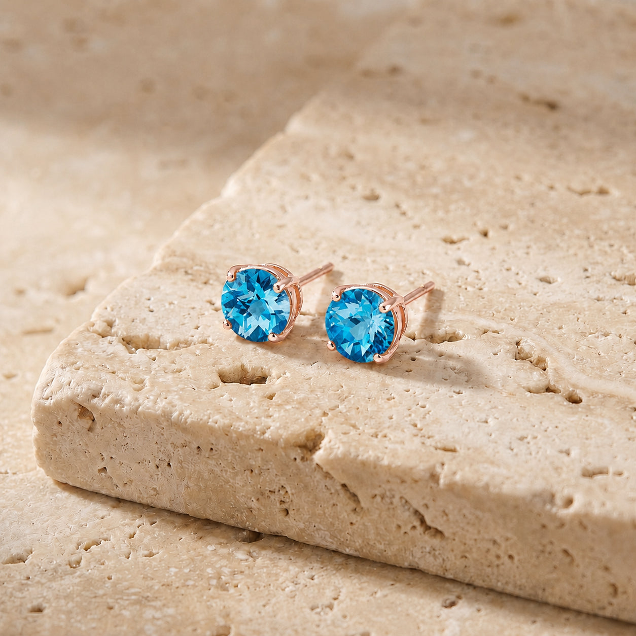 Rose Gold Halo Petal Earrings Peridot 10K — Benedetta