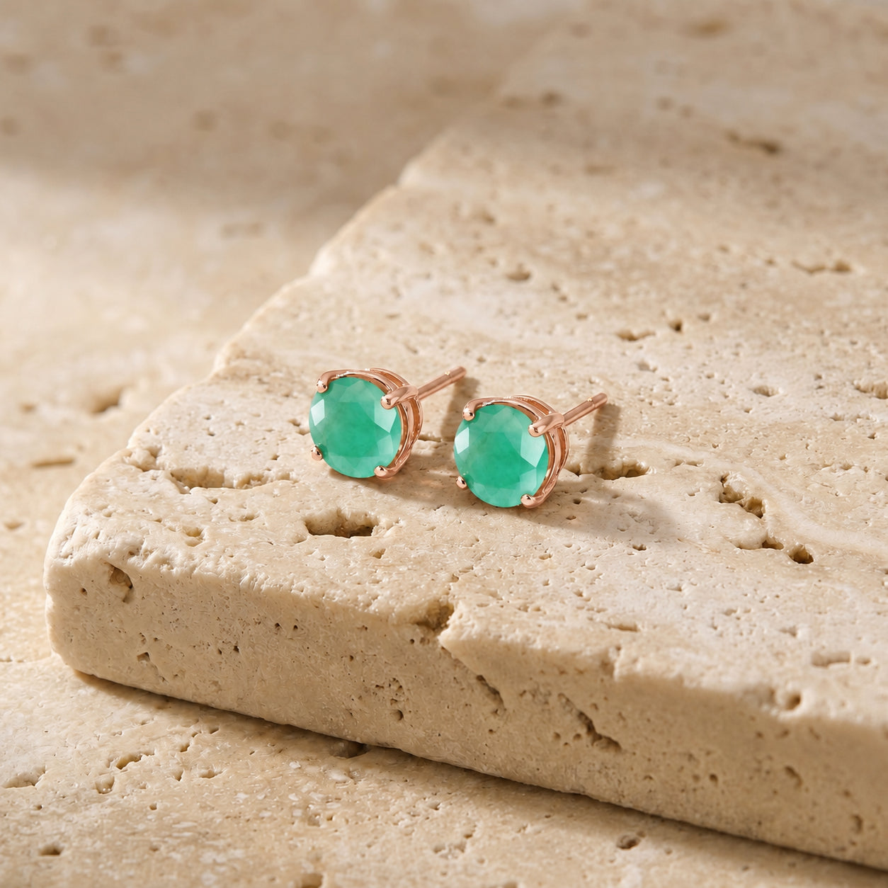 Rose Gold Halo Petal Earrings Citrine 10K — Benedetta