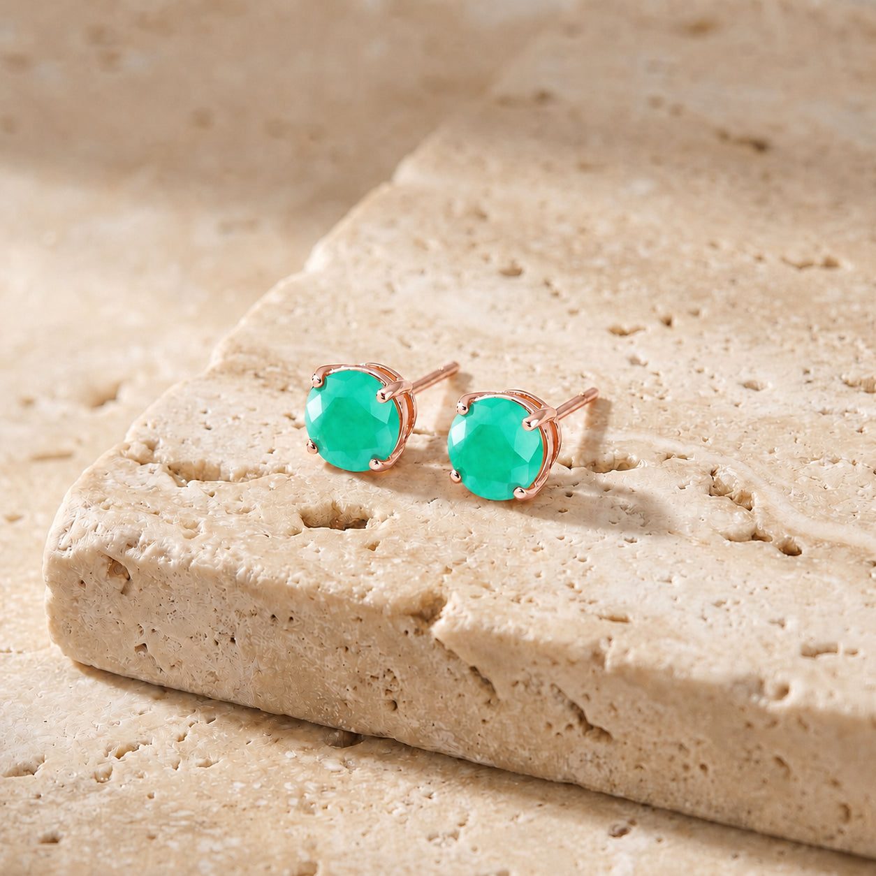Rose Gold Halo Petal Earrings Citrine 10K — Benedetta