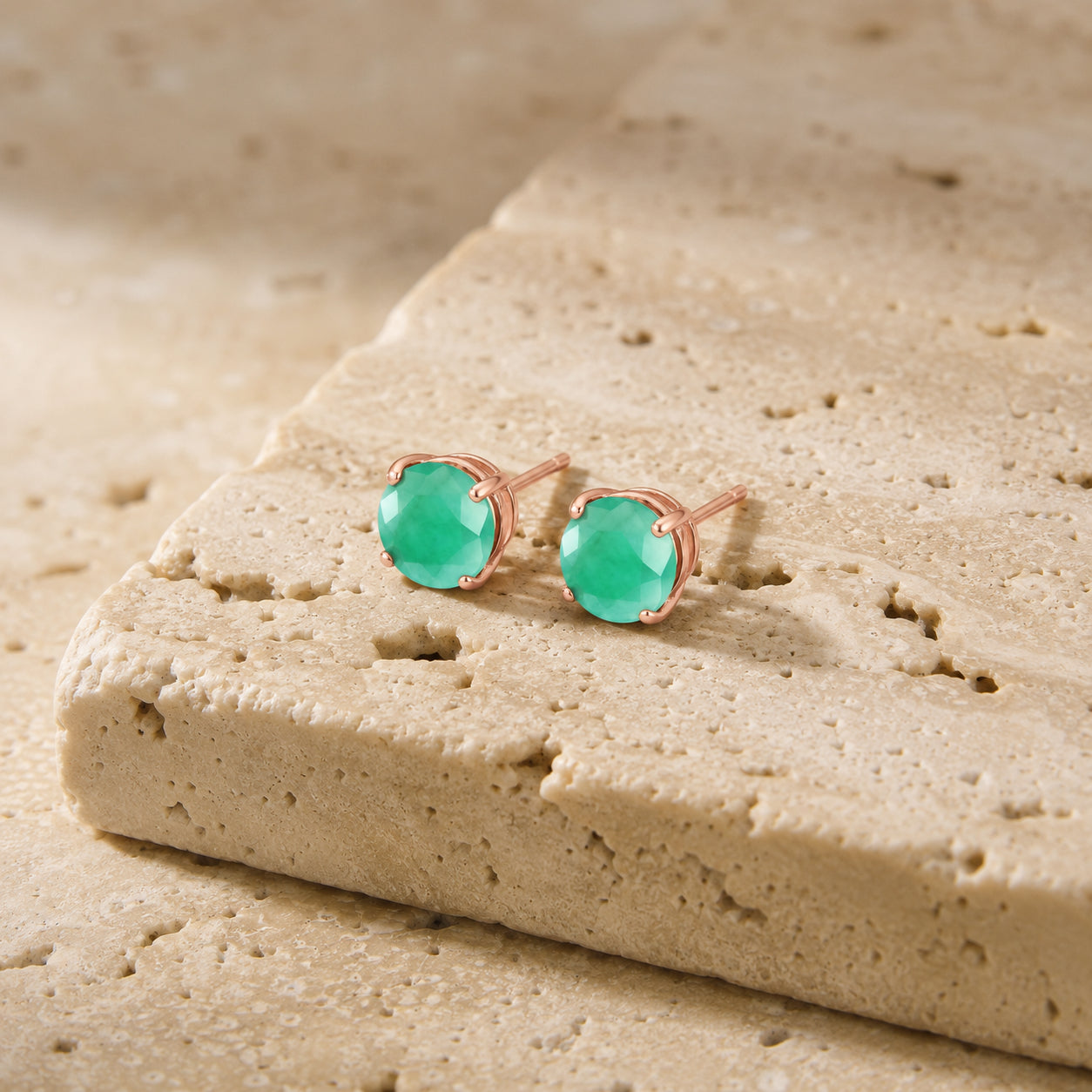 Rose Gold Halo Petal Earrings Citrine 10K — Benedetta