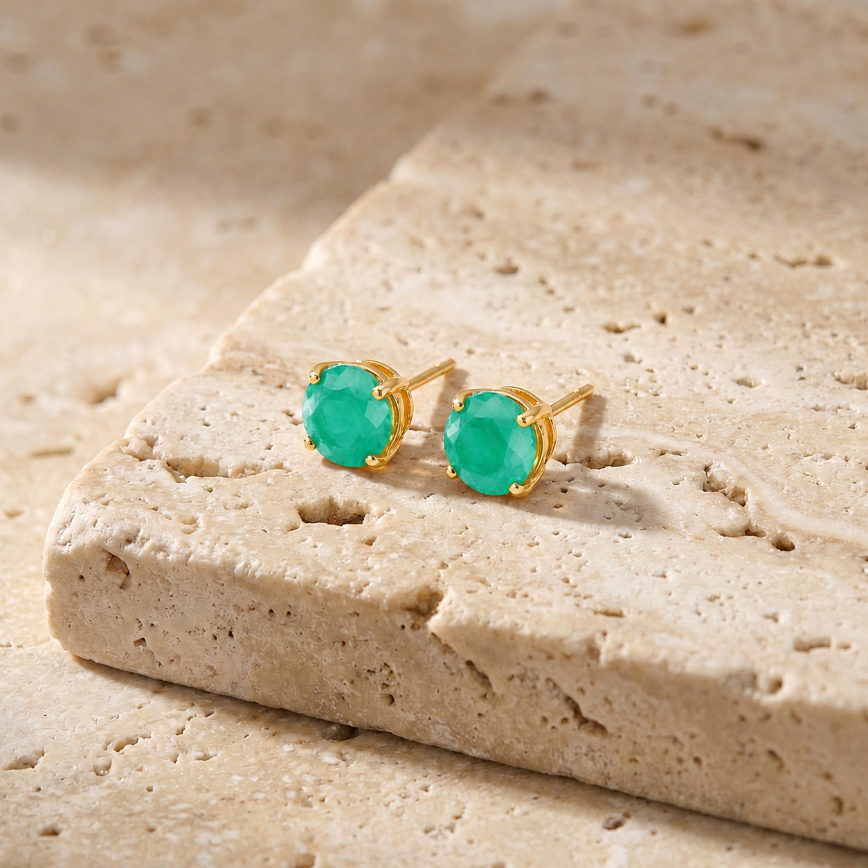 Yellow Gold Halo Petal Earrings Citrine 10K — Benedetta