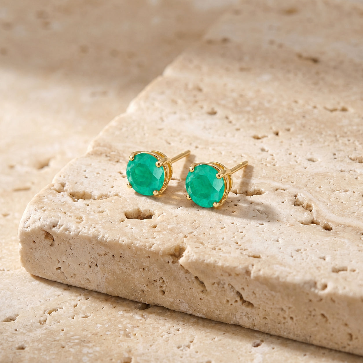 Yellow Gold Halo Petal Earrings Citrine 10K — Benedetta