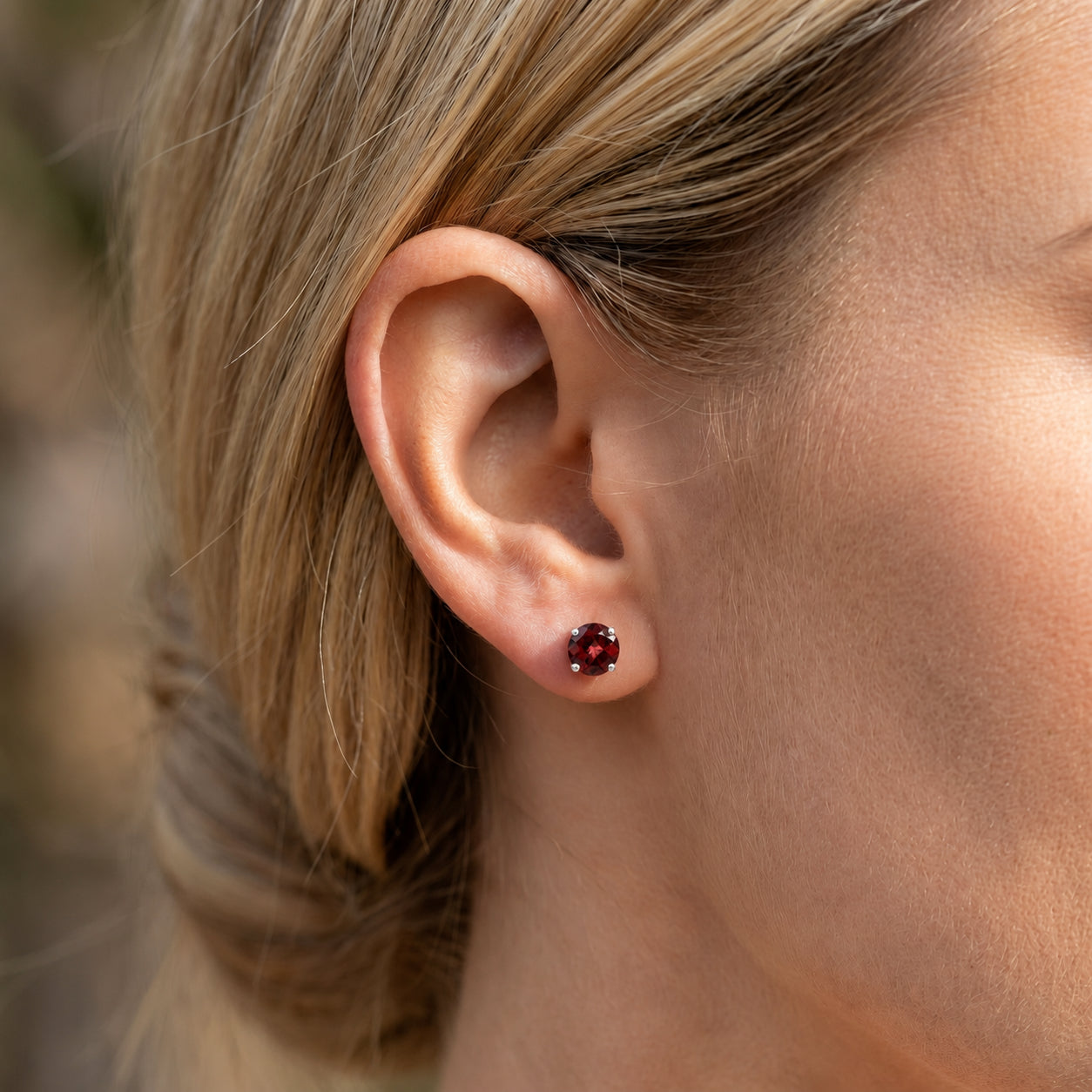 White Gold Halo Petal Earrings Pink Topaz 10K — Benedetta