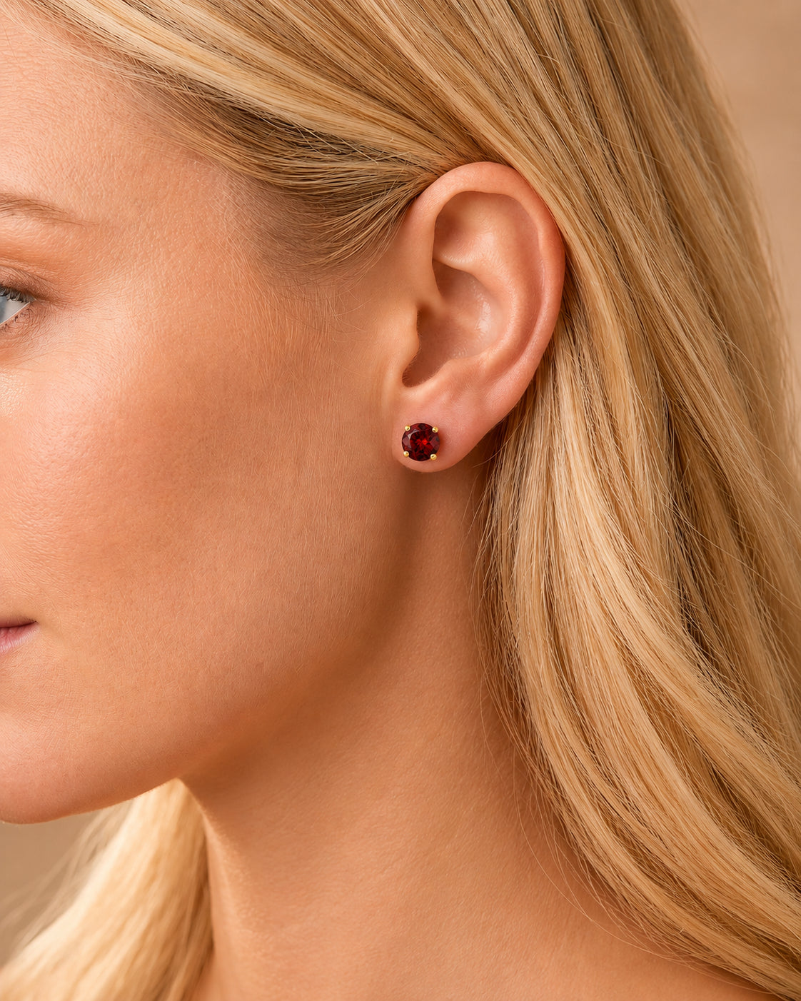 Yellow Gold Halo Petal Earrings Pink Topaz 10K — Benedetta