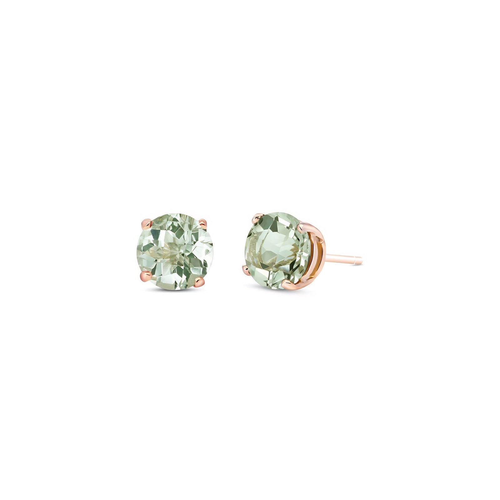 Rose Gold Halo Petal Earrings Aquamarine 10K — Benedetta