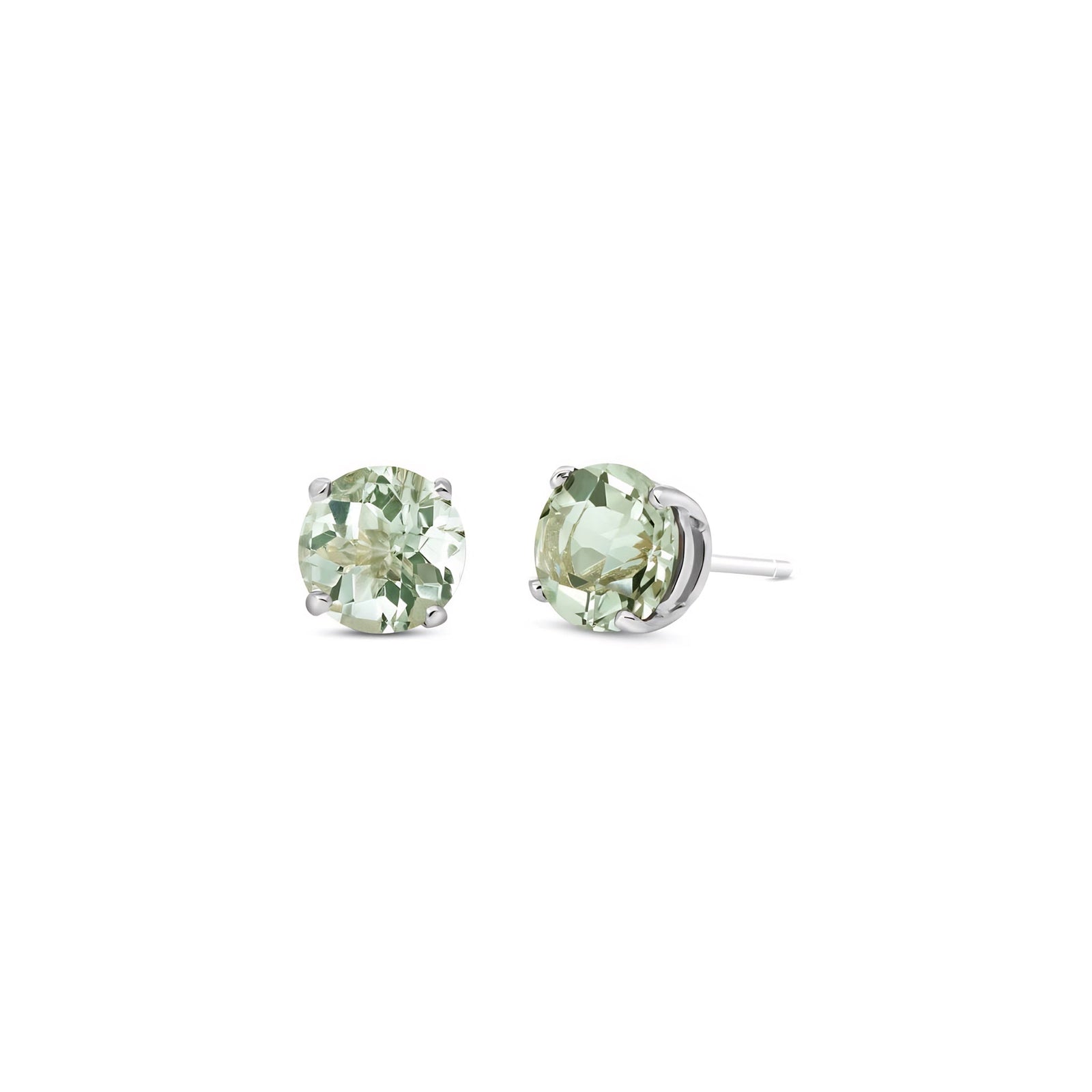 White Gold Halo Petal Earrings Aquamarine 10K — Benedetta