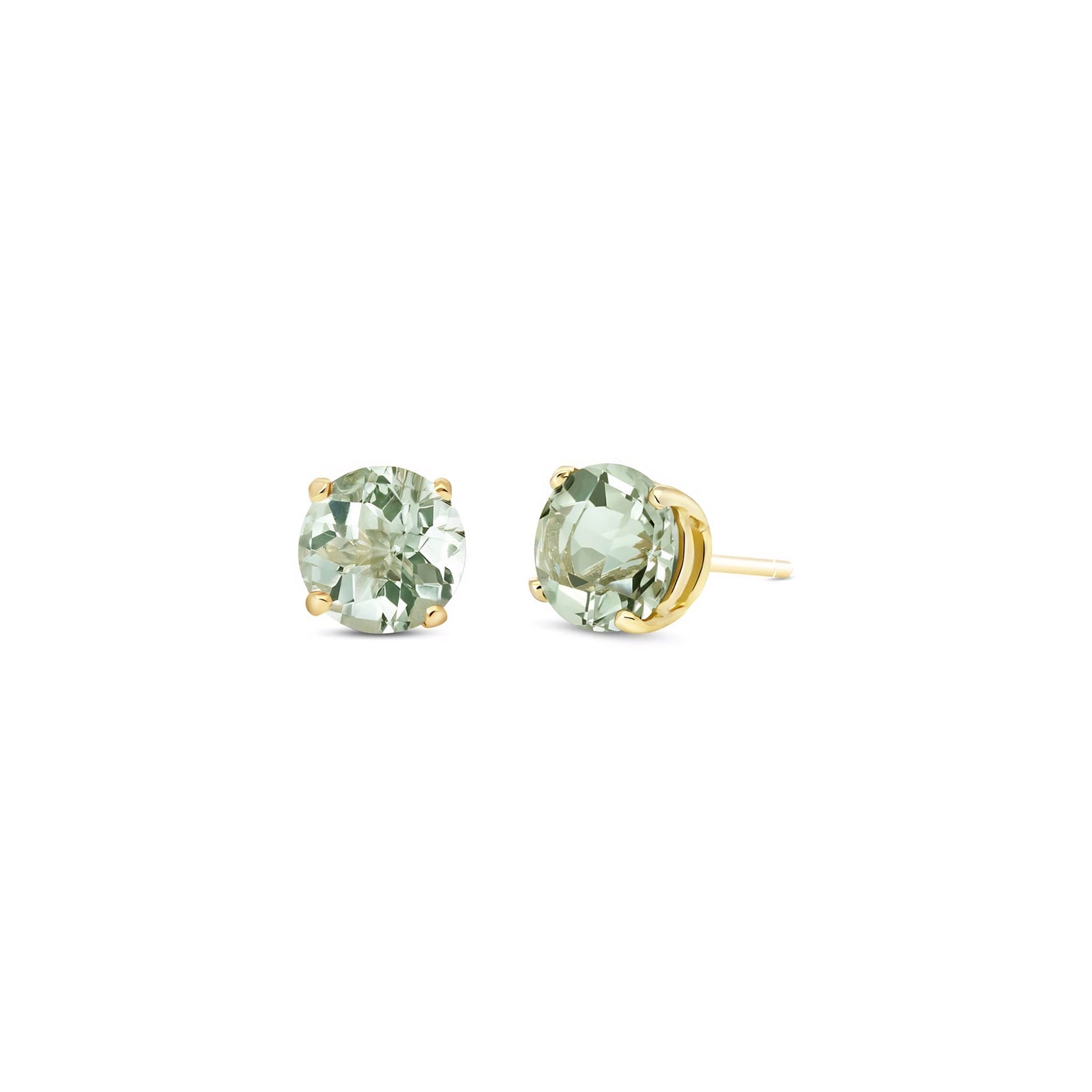 Yellow Gold Halo Petal Earrings Aquamarine 10K — Benedetta