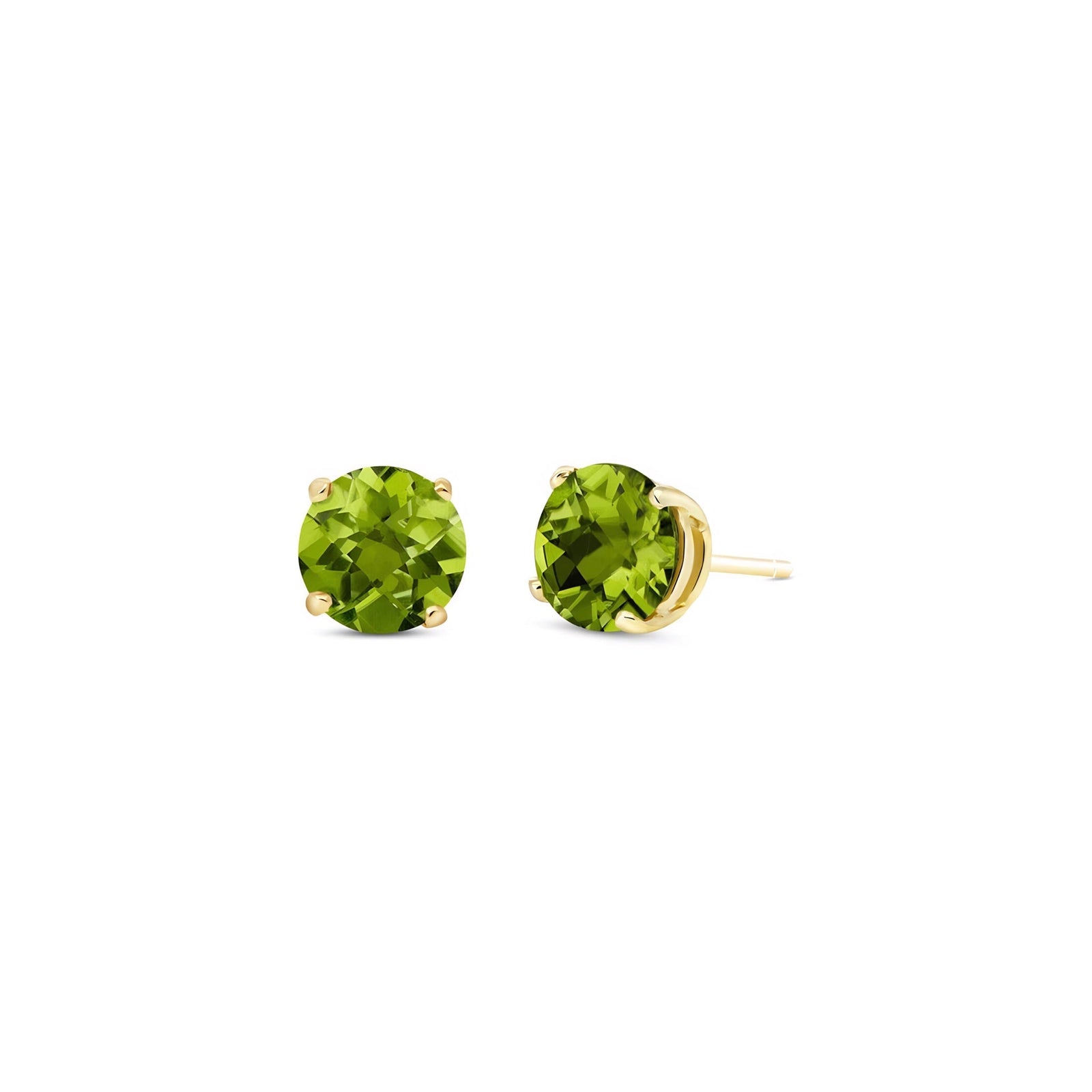 Yellow Gold Halo Petal Earrings Green Amethyst 10K — Benedetta