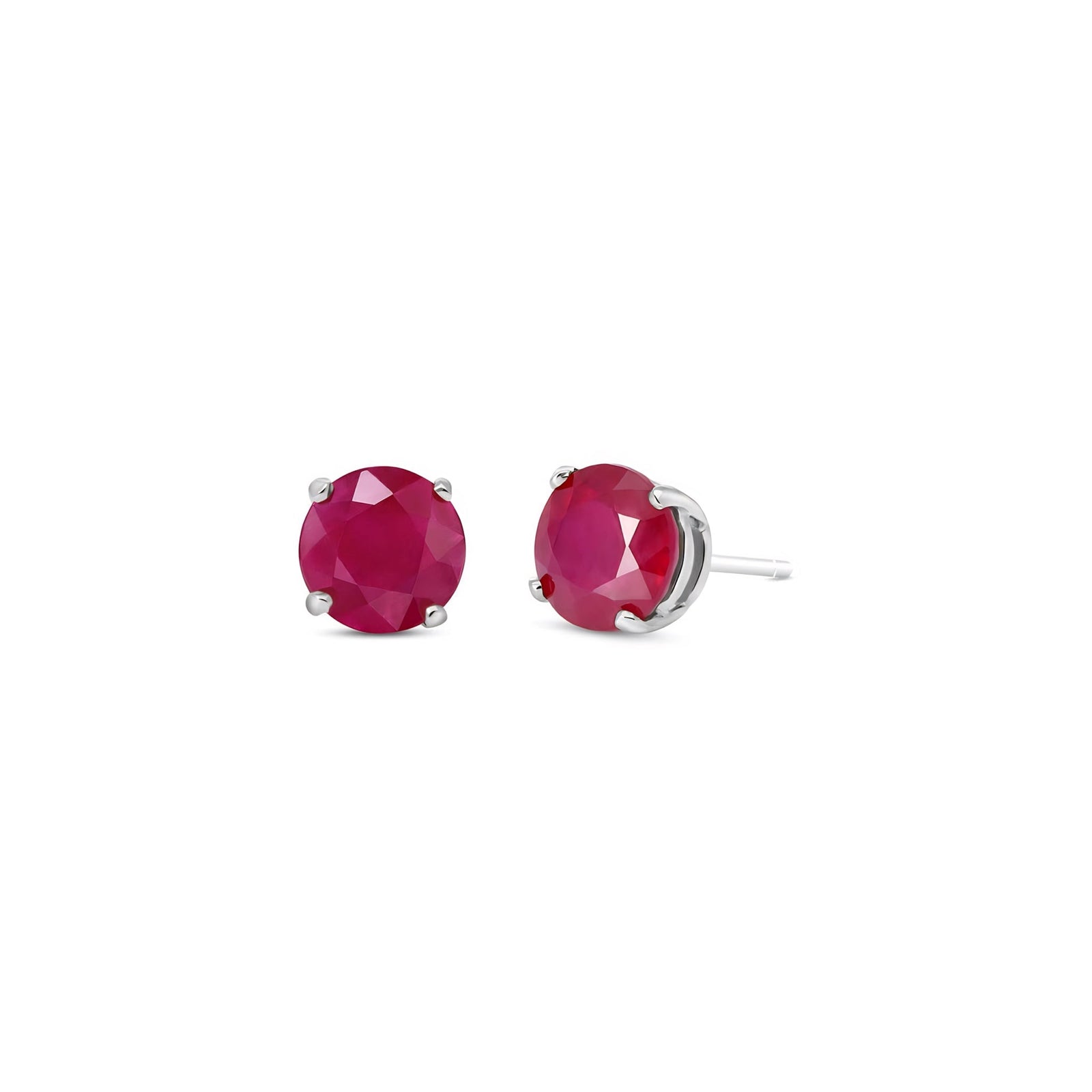 White Gold Halo Petal Earrings Sapphire 10K — Benedetta