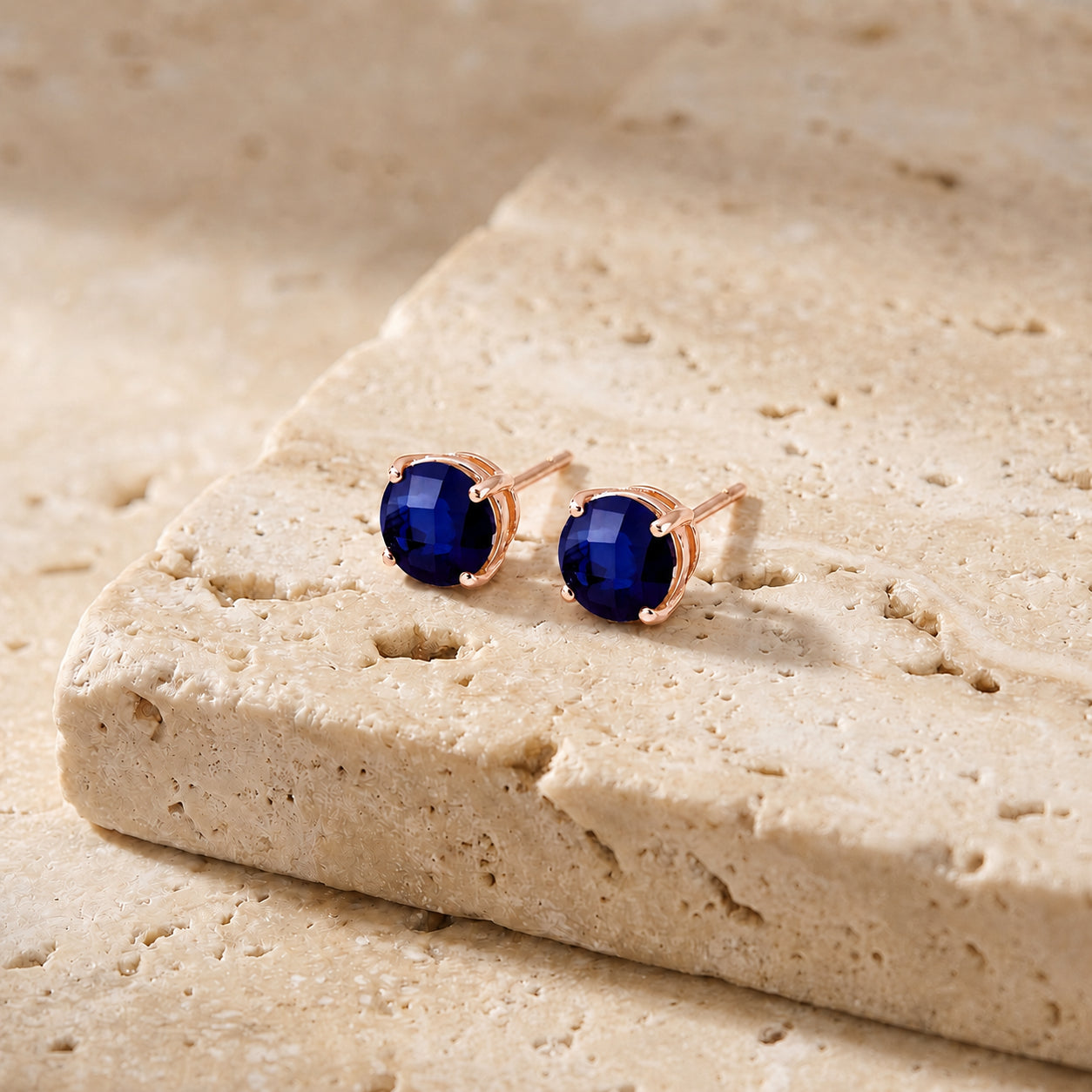 Rose Gold Halo Petal Earrings Emerald 10K — Benedetta