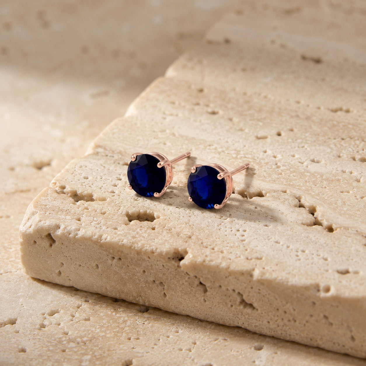 Rose Gold Halo Petal Earrings Emerald 10K — Benedetta
