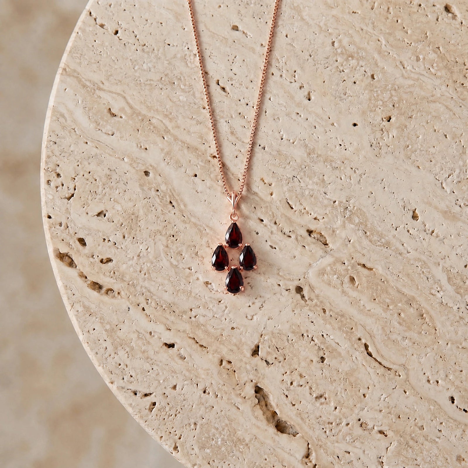Rose Gold Grace Necklace Amethyst 10K — Marta