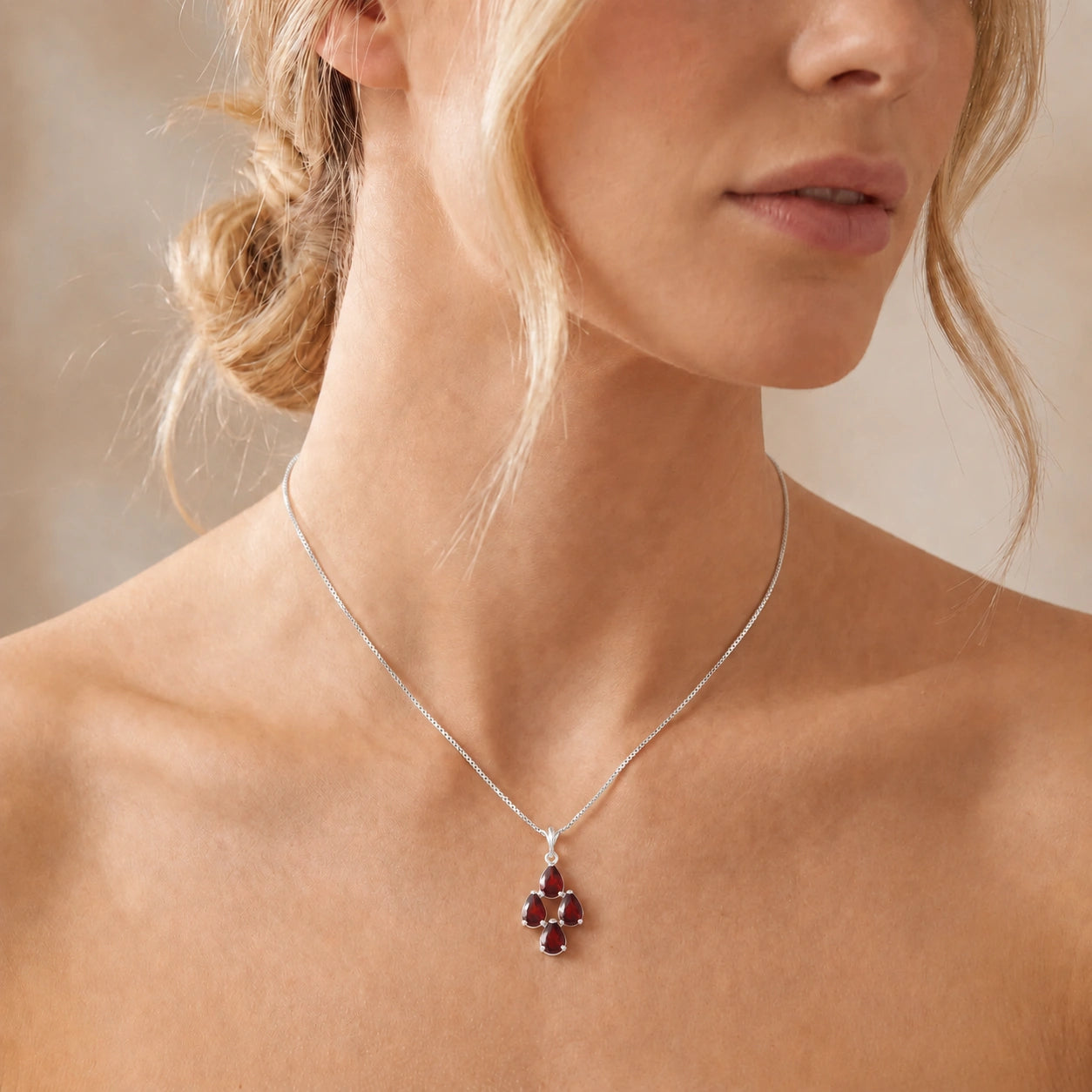 White Gold Grace Necklace Amethyst 10K — Marta