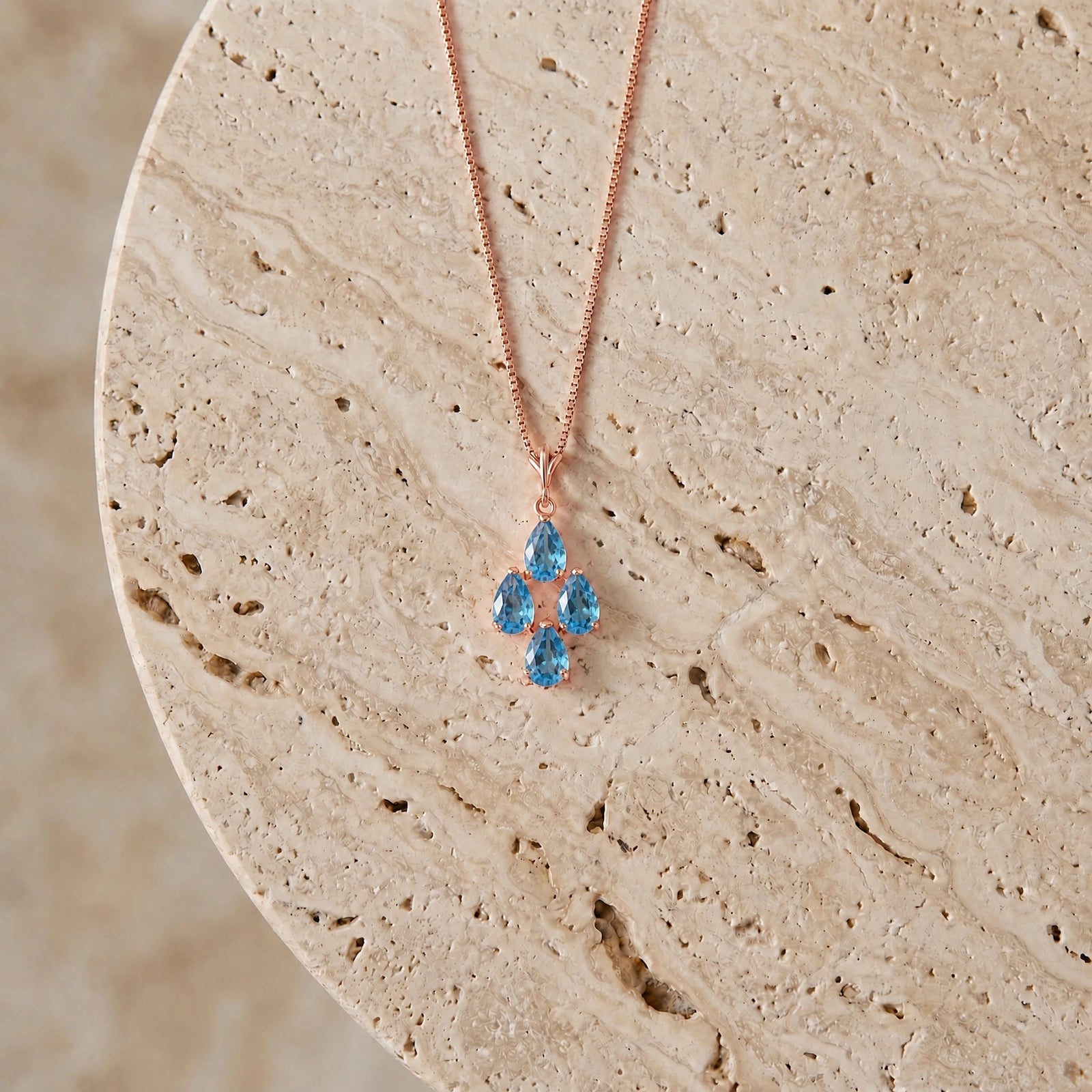 Rose Gold Grace Necklace Citrine 10K — Marta