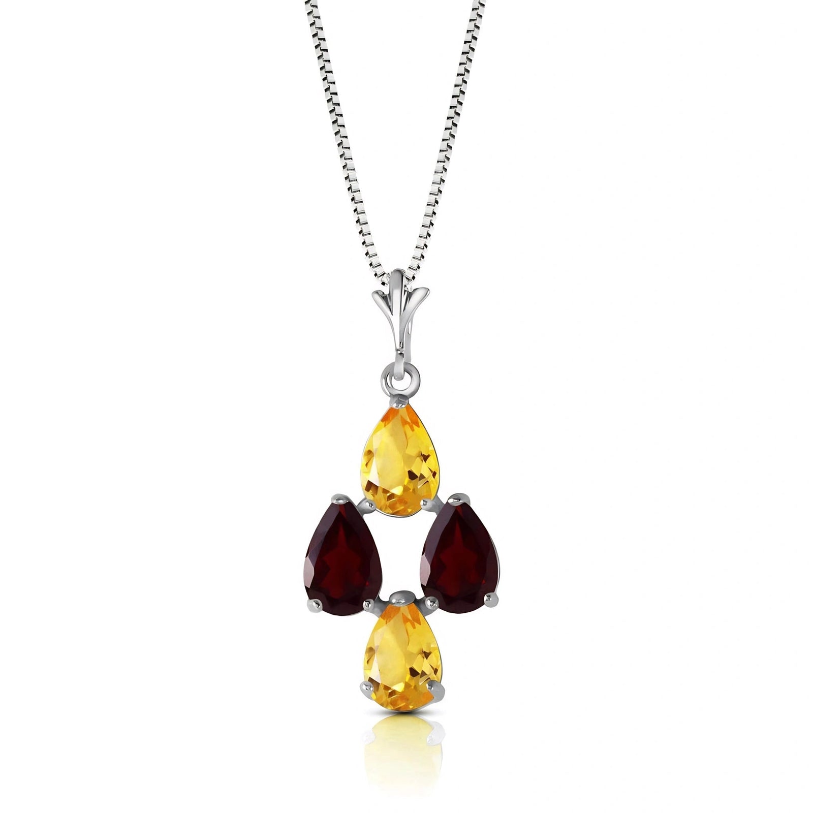 White Gold Grace Necklace Emerald 10K — Marta