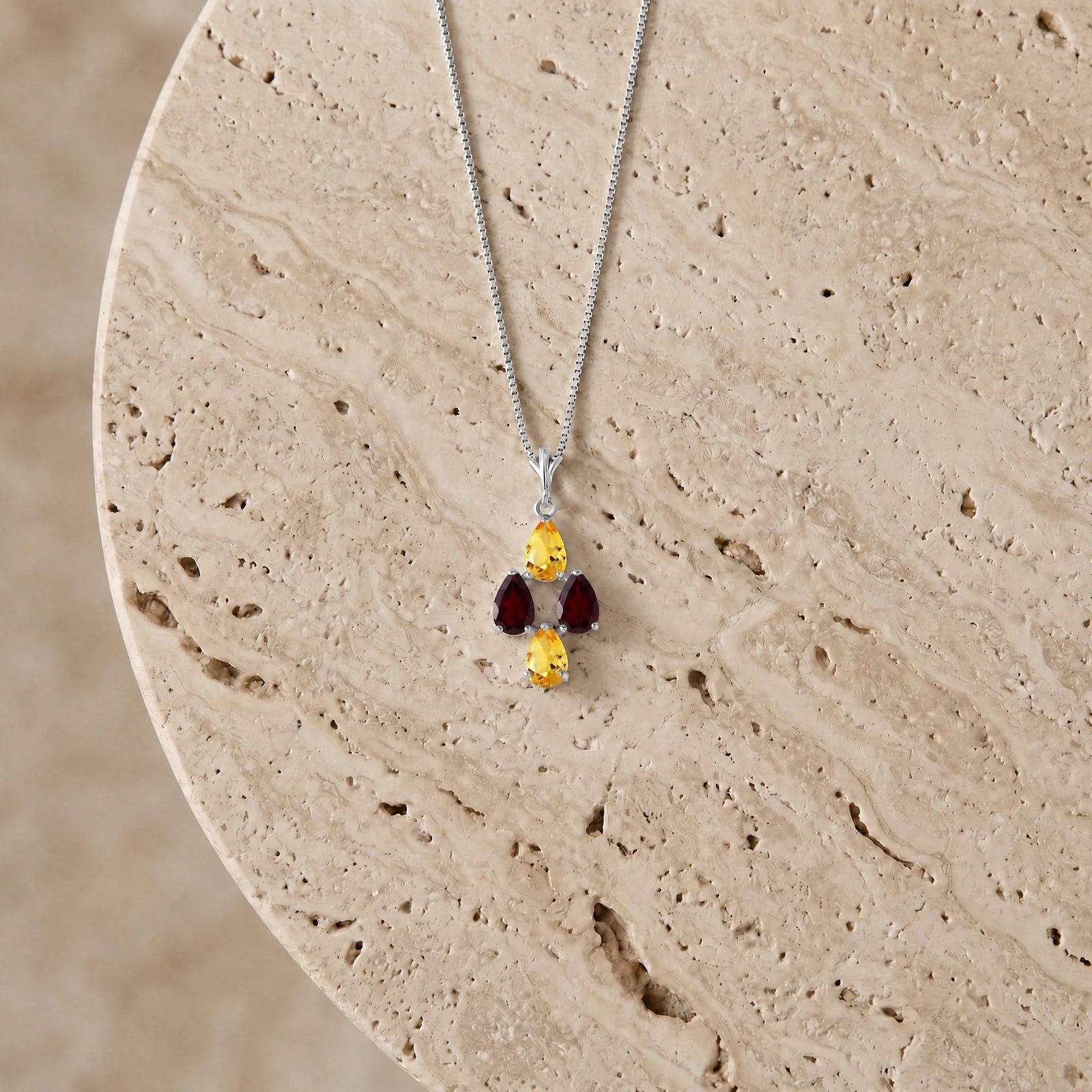 White Gold Grace Necklace Emerald 10K — Marta