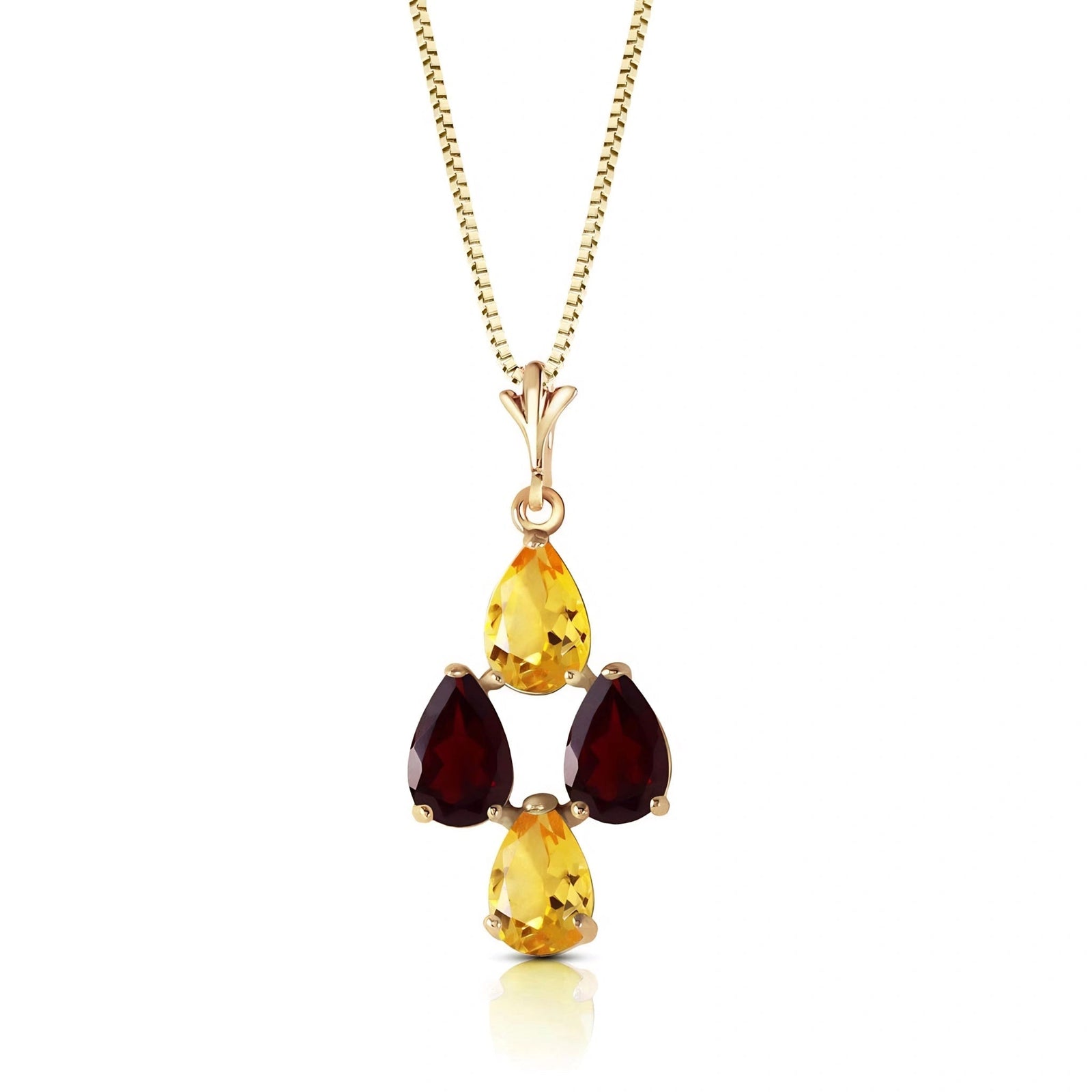 Yellow Gold Grace Necklace Emerald 10K — Marta