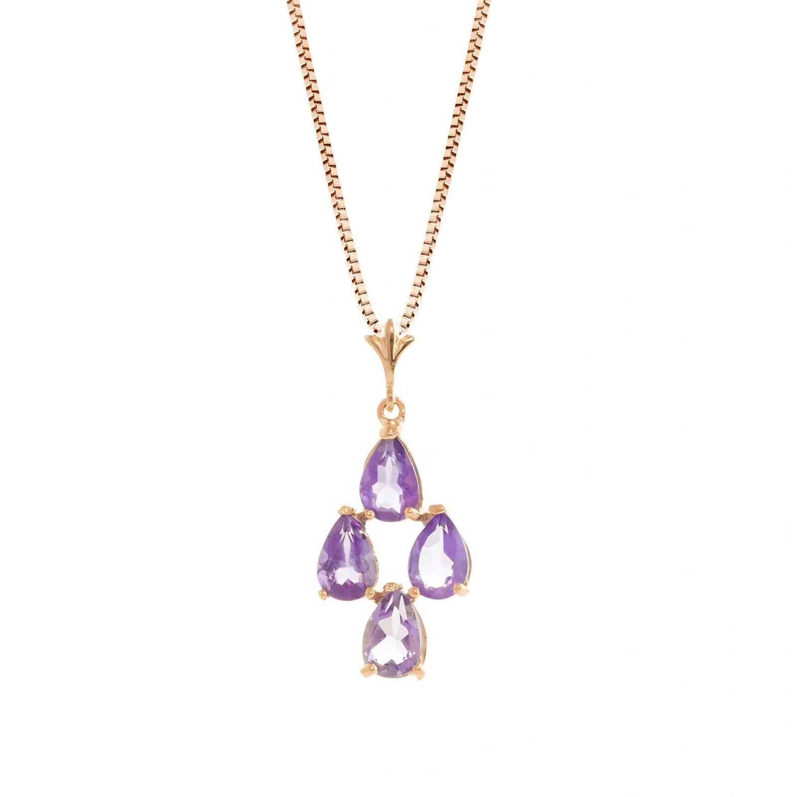 Rose Gold Grace Necklace Garnet 10K — Marta