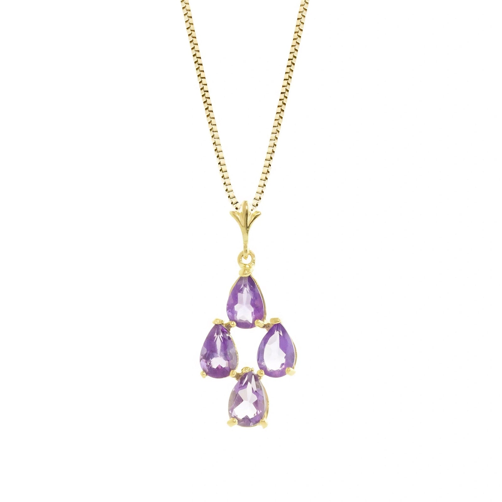 Yellow Gold Grace Necklace Garnet 10K — Marta