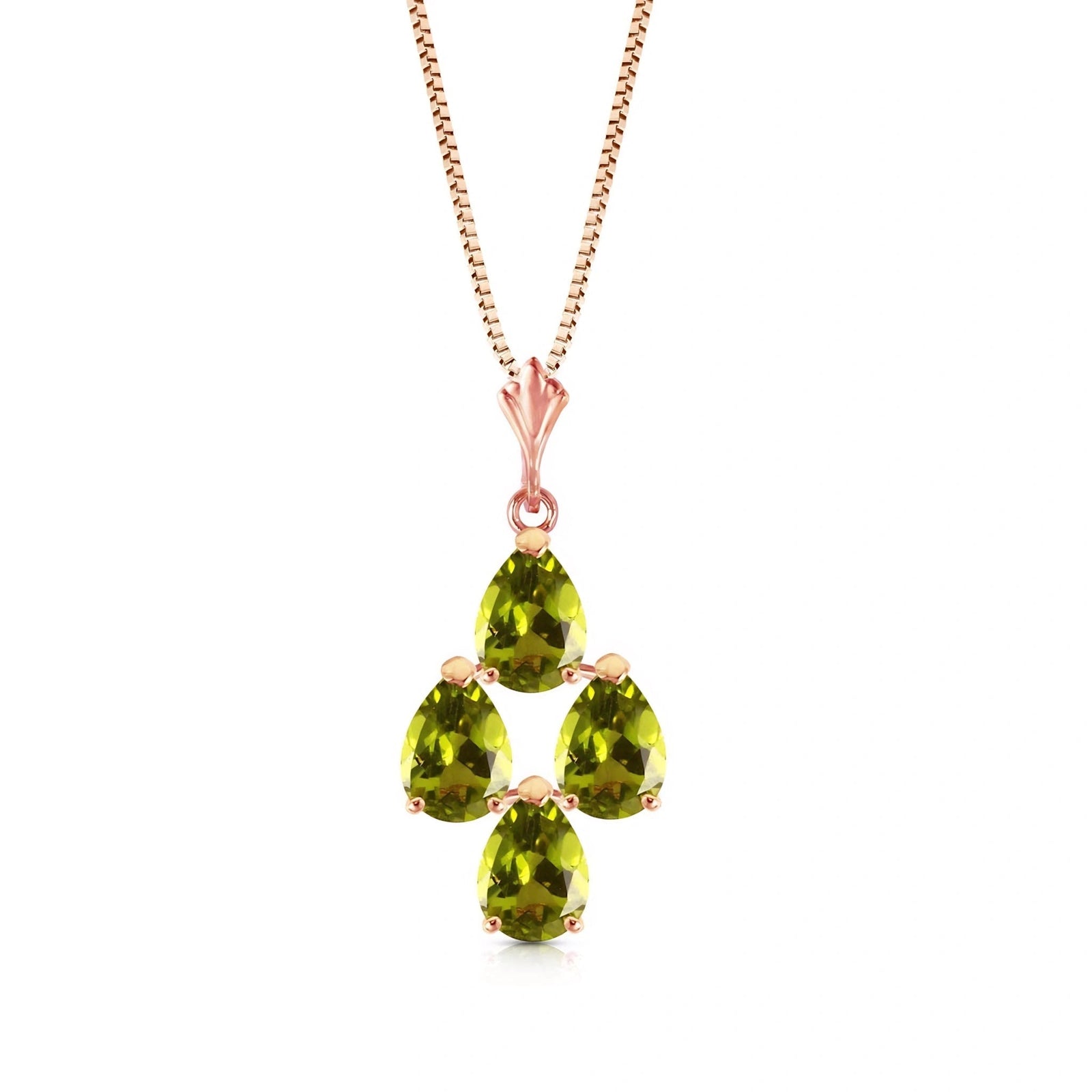 Rose Gold Grace Necklace Peridot 10K — Marta