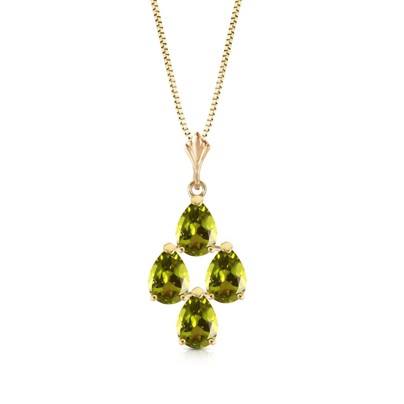 Yellow Gold Grace Necklace Peridot 10K — Marta