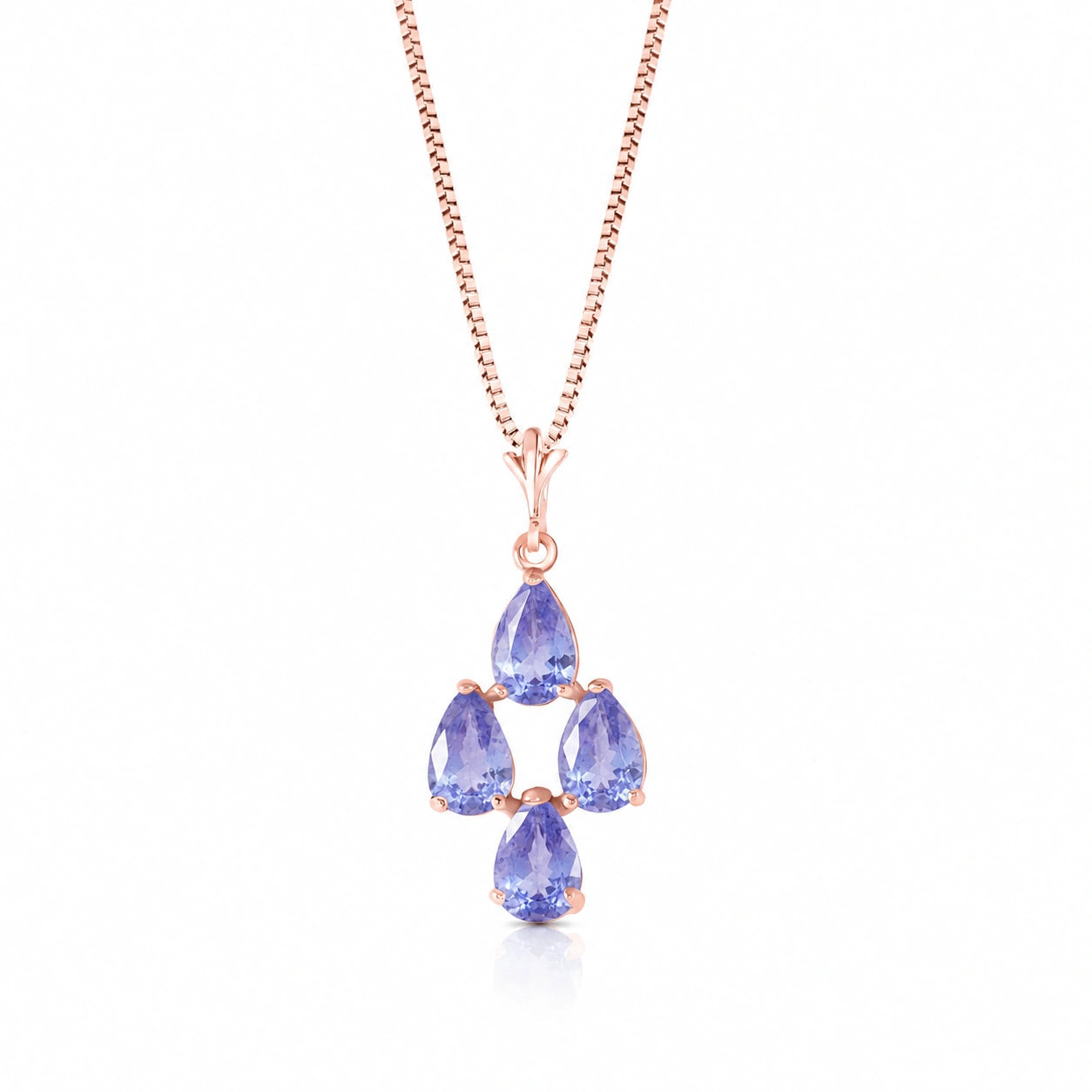 Rose Gold Grace Necklace Tanzanite 10K — Marta