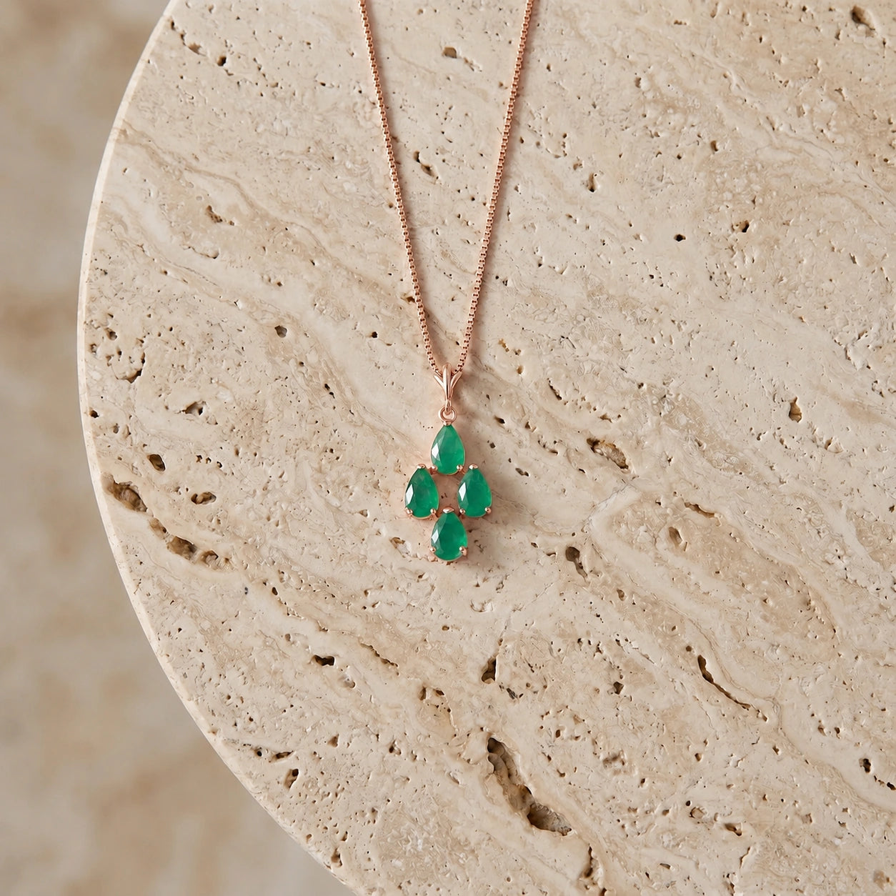 Rose Gold Grace Necklace Tanzanite 10K — Marta