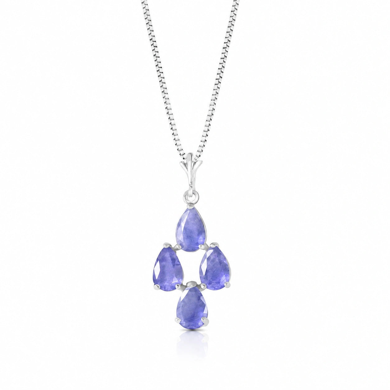 White Gold Grace Necklace Tanzanite 10K — Marta