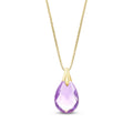 Yellow Gold Gra Necklace Amethyst 10K — Amabile
