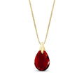 Yellow Gold Gra Necklace Garnet 10K — Amabile