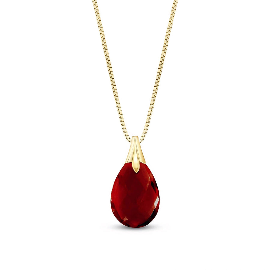 Yellow Gold Gra Necklace Garnet 10K — Amabile