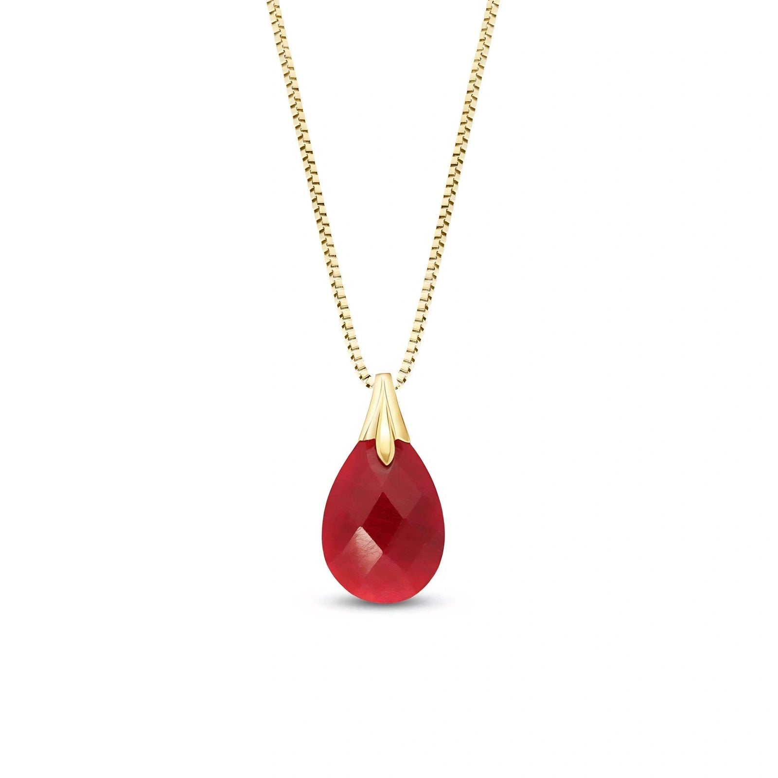 Yellow Gold Gra Necklace Ruby 10K — Amabile