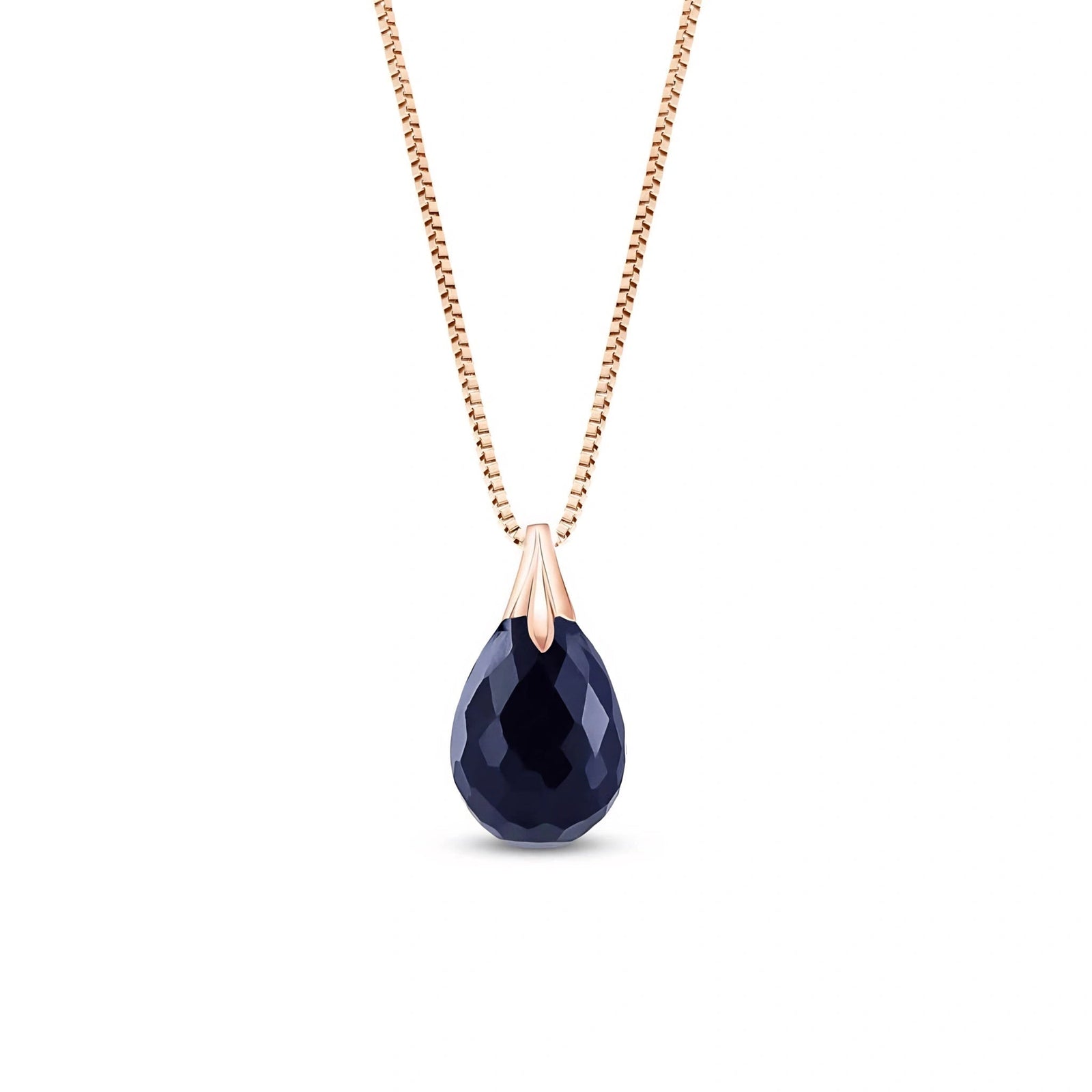 Rose Gold Gra Necklace Sapphire 10K — Amabile