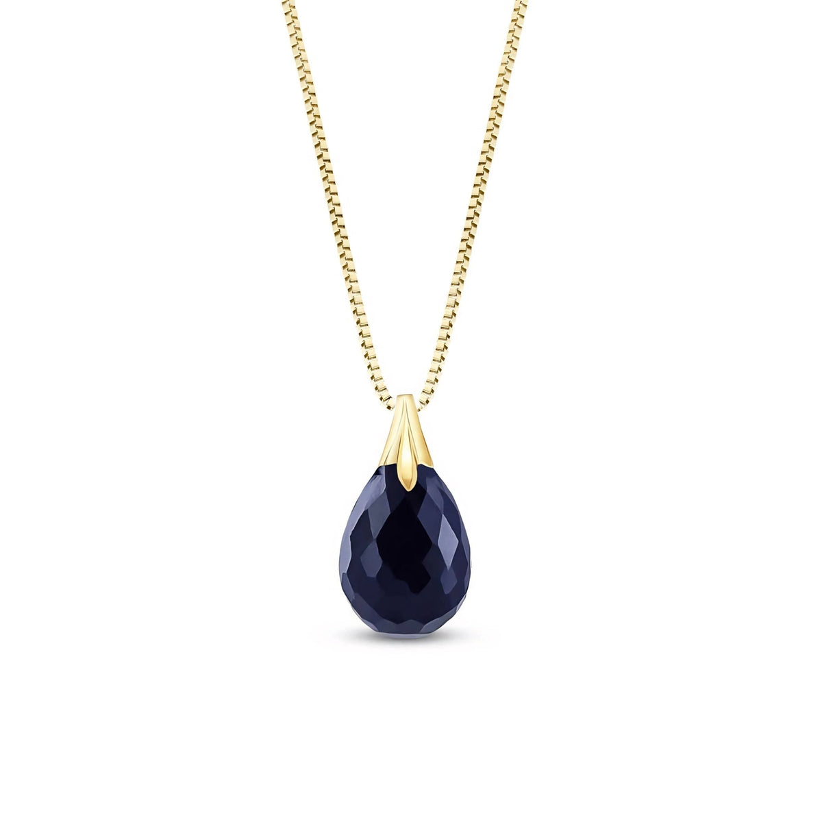 Yellow Gold Gra Necklace Sapphire 10K — Amabile