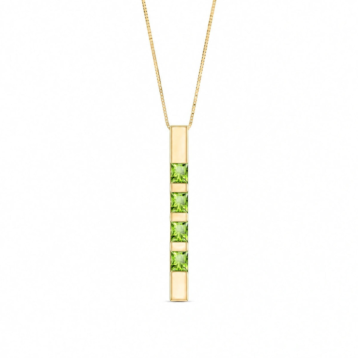 Yellow Gold Eternal Necklace Peridot 10K — Gioconda
