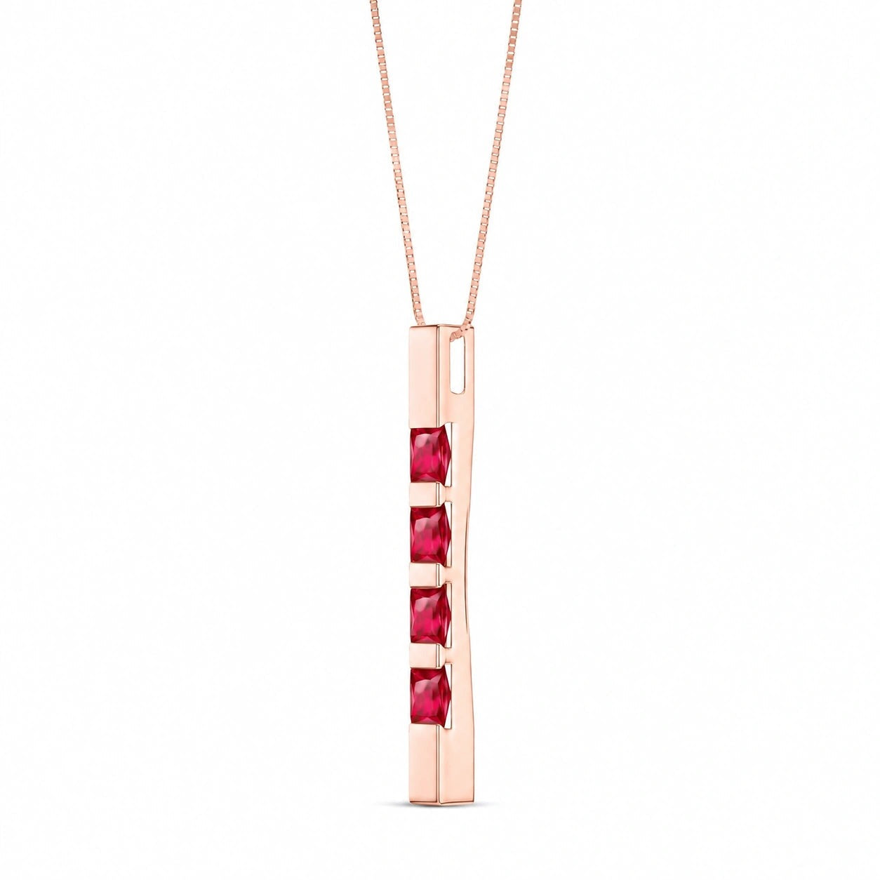 Rose Gold Eternal Necklace Ruby 10K — Gioconda